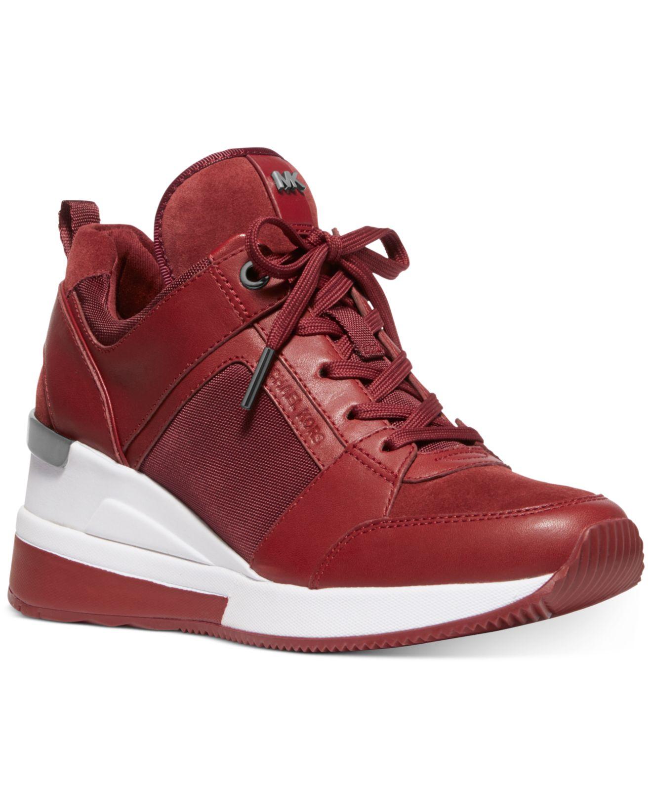 michael kors georgie woven leather trainer