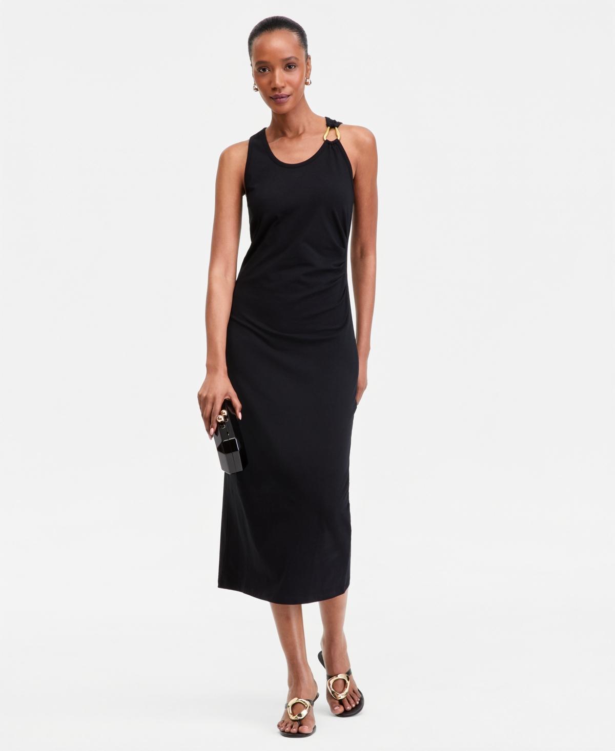 midi gathered dress Gathered Midi Dress Blue / S