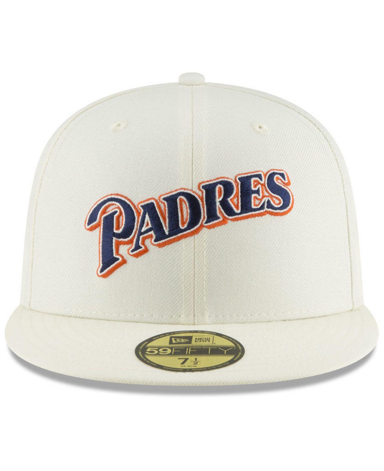 KTZ San Diego Padres Mlb White And Black 59fifty Cap for Men