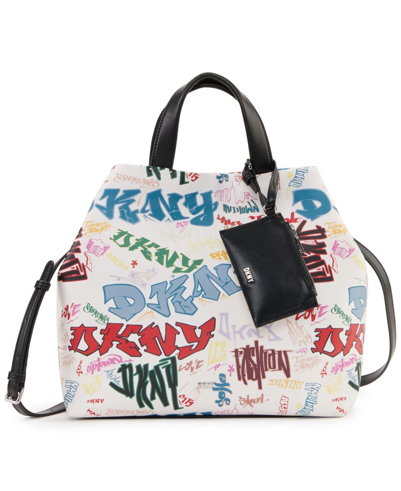 DKNY Tess Large Shopper Adjustable Strap Shoulder Bag in Blue | Lyst