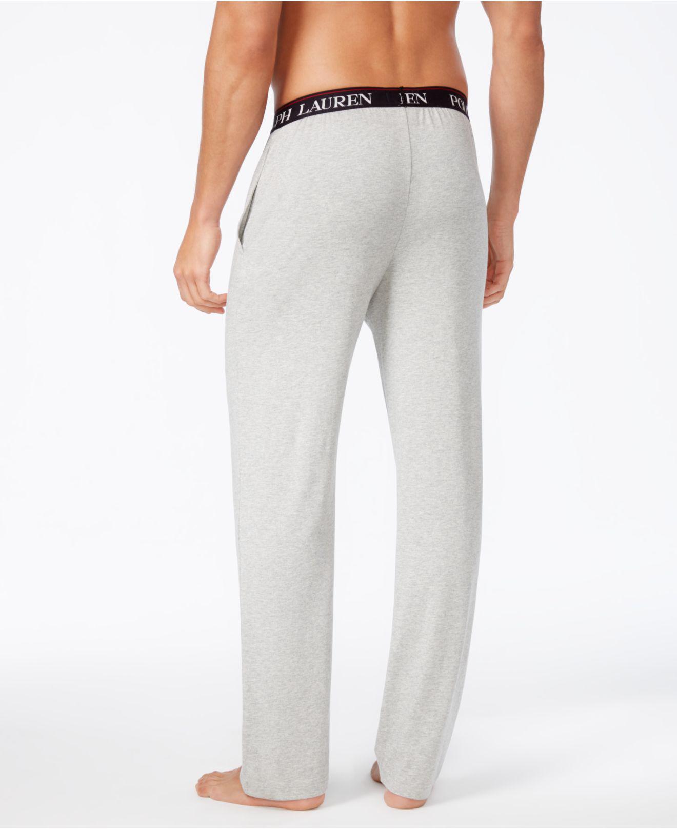 grey polo pajama pants