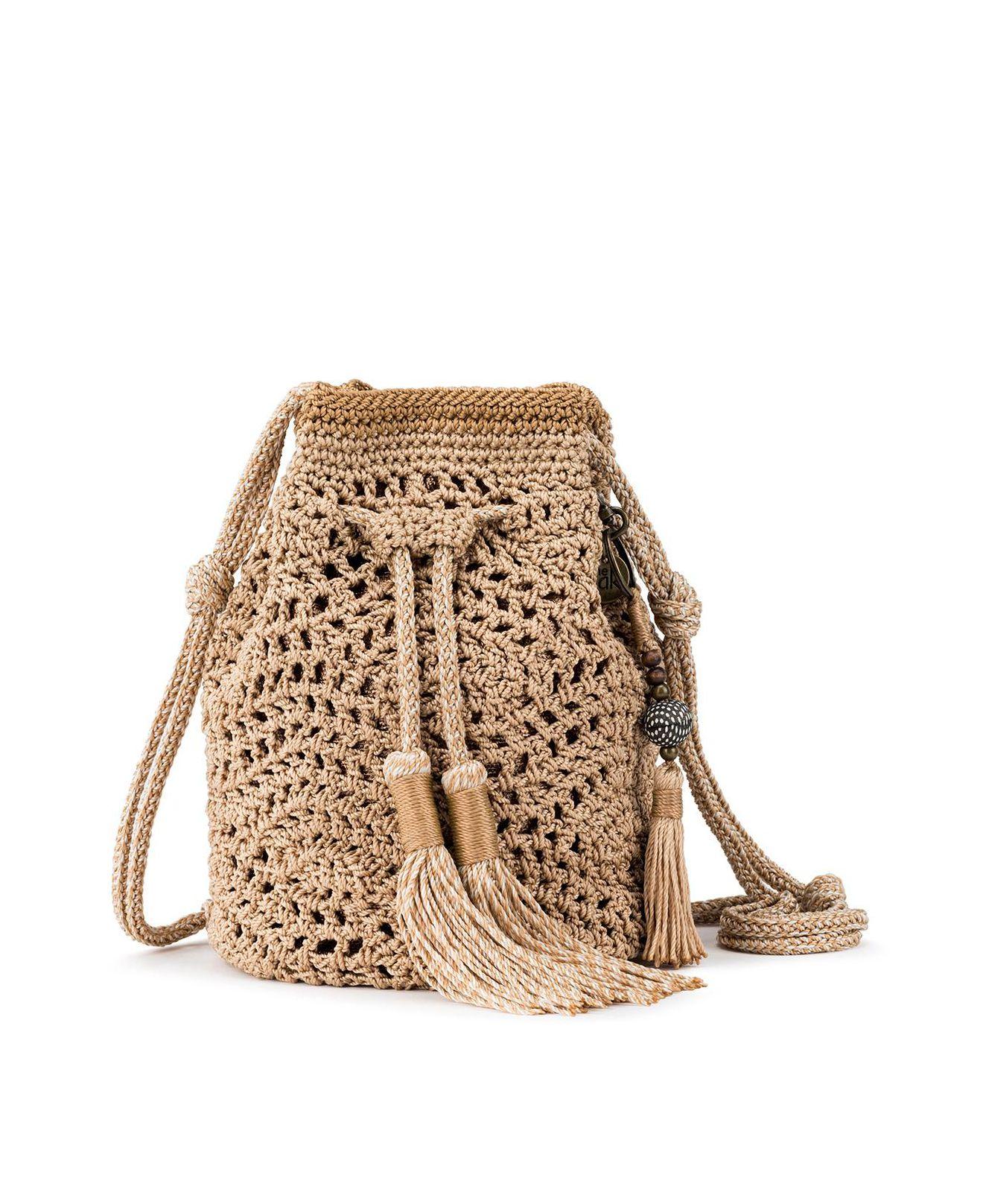 The Sak Sayulita Crochet Drawstring in Metallic | Lyst