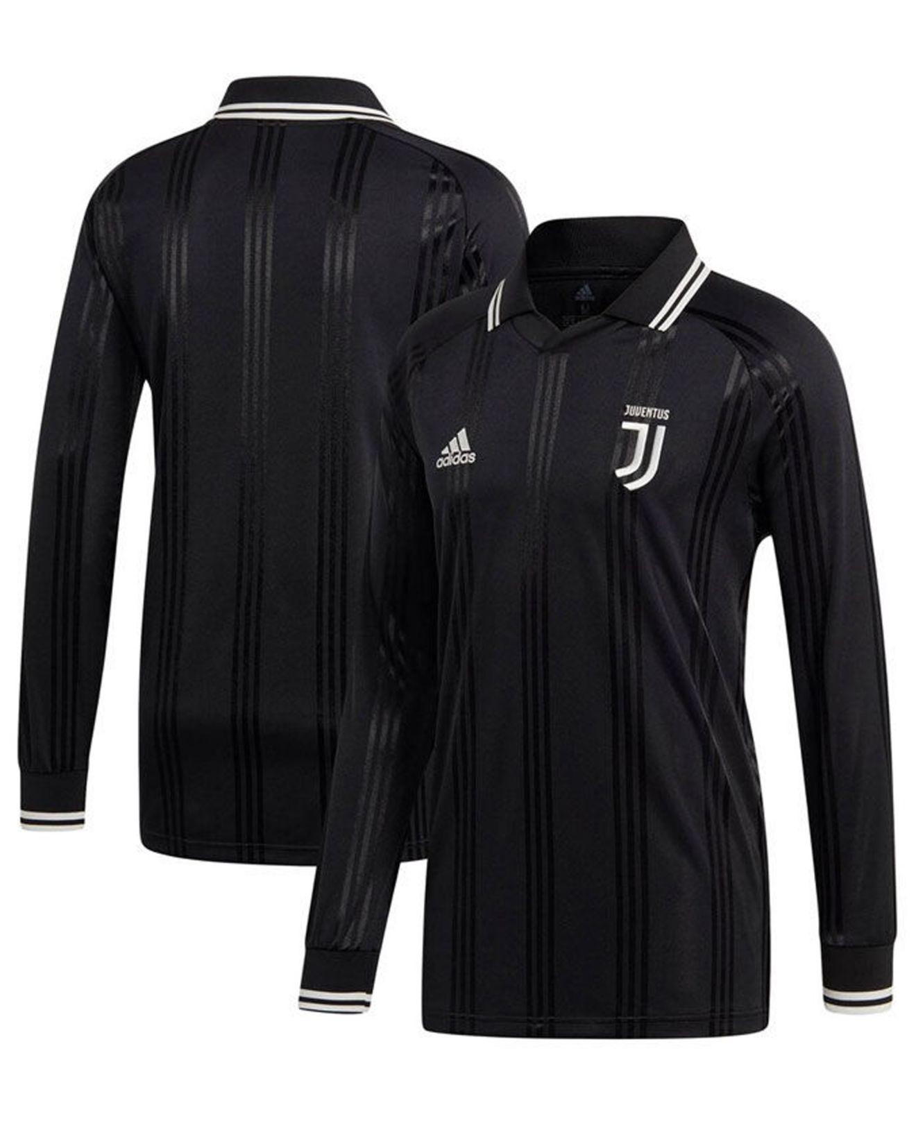 adidas Synthetic Juventus Club Team Icon Long Sleeve Tshirt in Black for Men Lyst