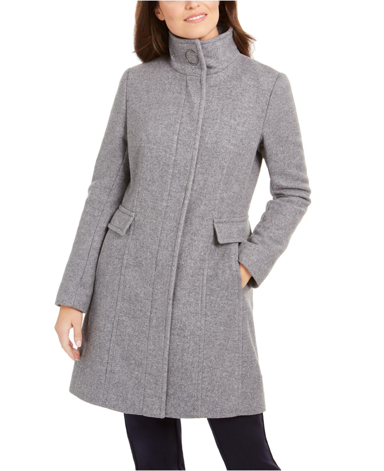 calvin klein stand collar coat