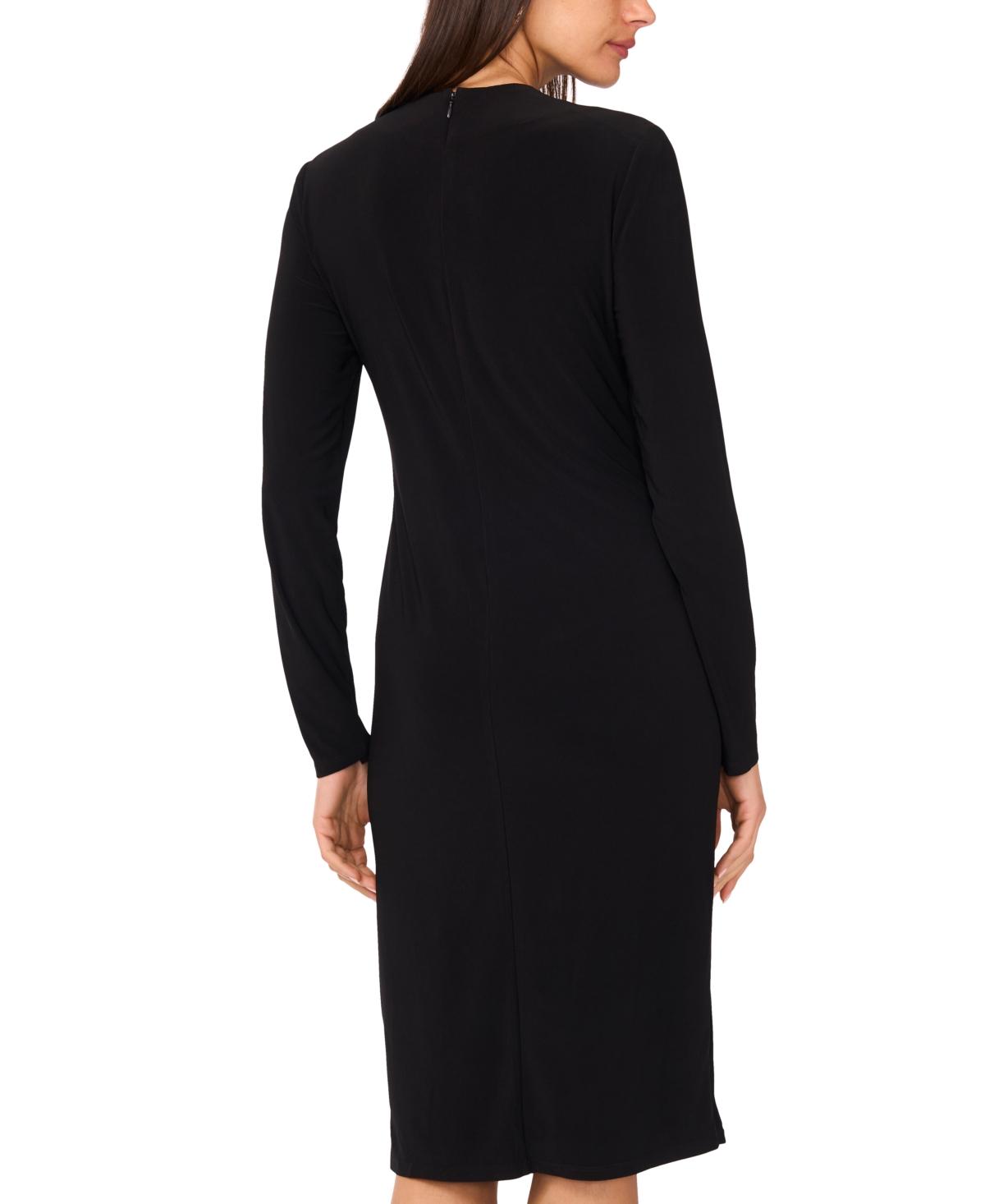 macy's black dresses with sleeves Black Long Sleeve Bodycon Dress