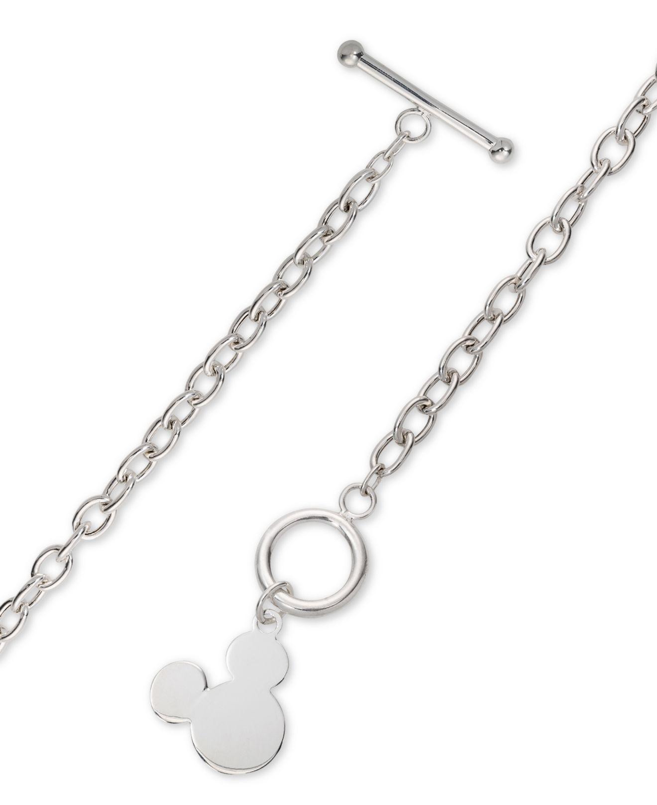 925 Silver Charm Bracelet Mickey Mouse Sterling Chaîne Européenne Pendentif Pour Femmes 