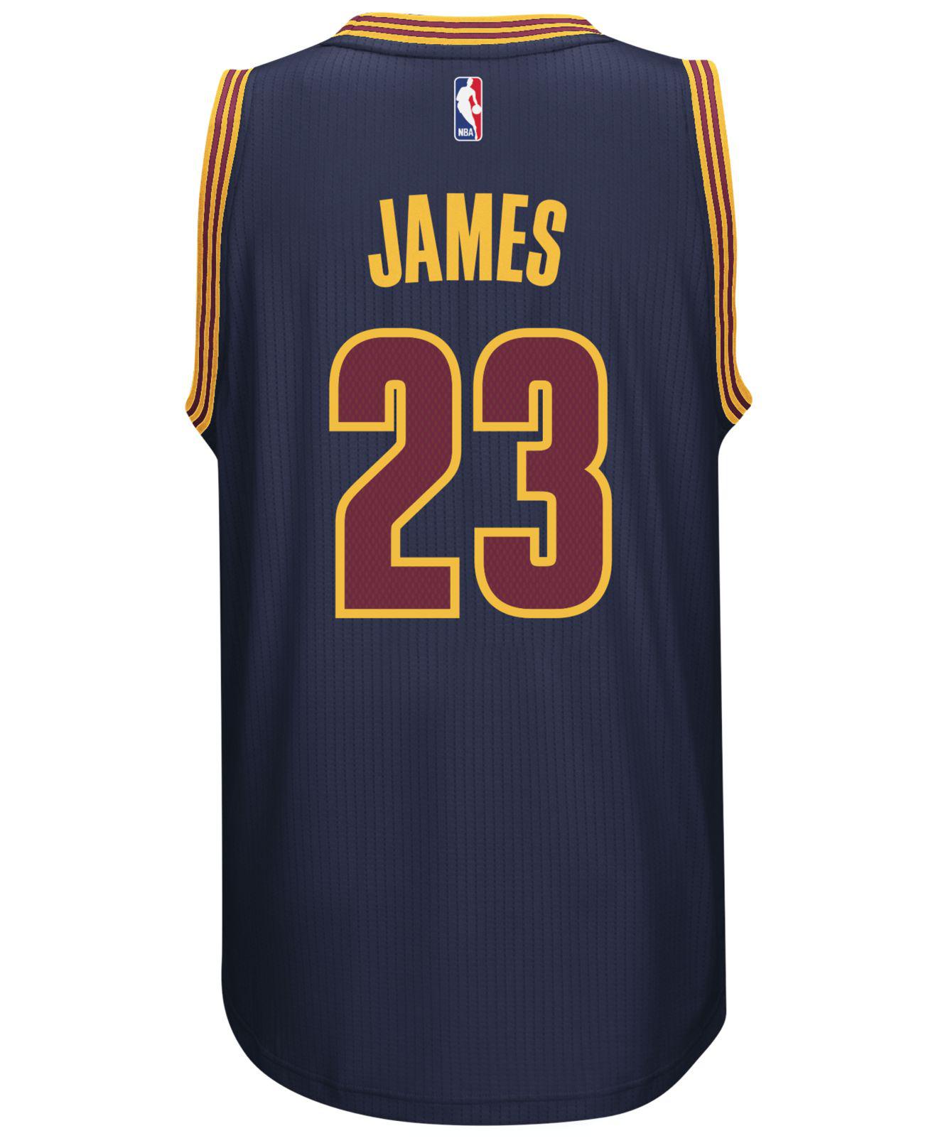 men's cleveland cavaliers lebron james black adidas pride swingman jersey