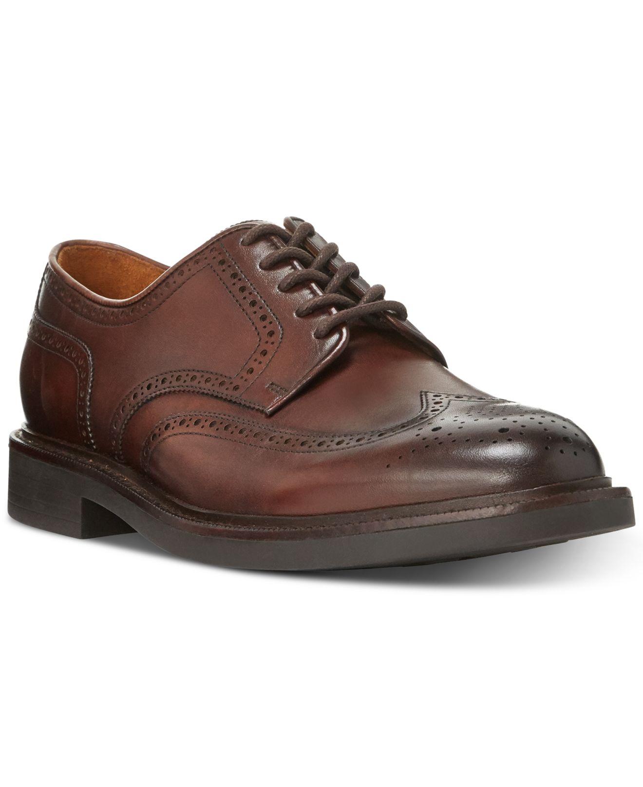 Polo Ralph Lauren Leather Asher Wing Tip in Brown for Men | Lyst