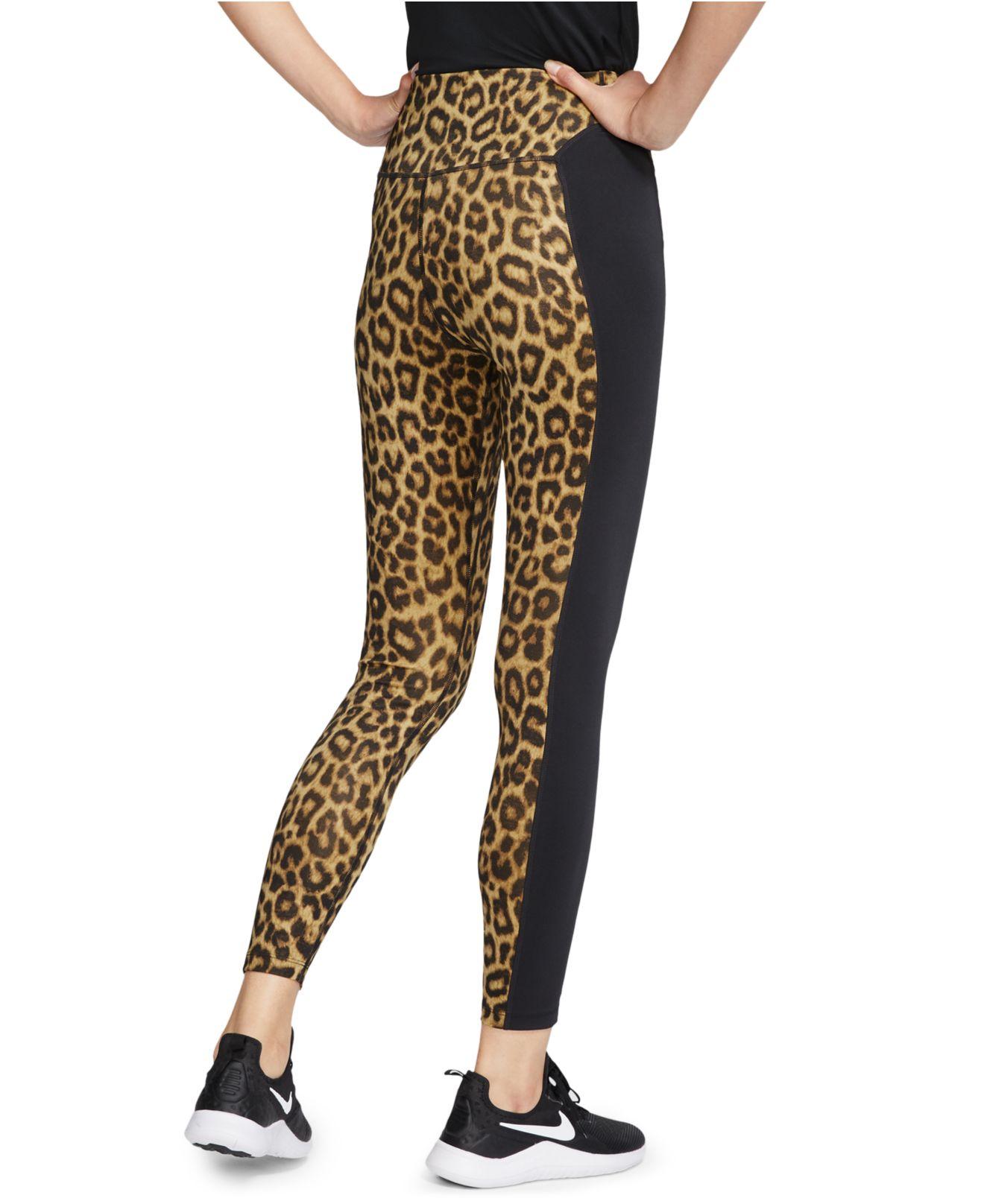 nike black leopard print leggings