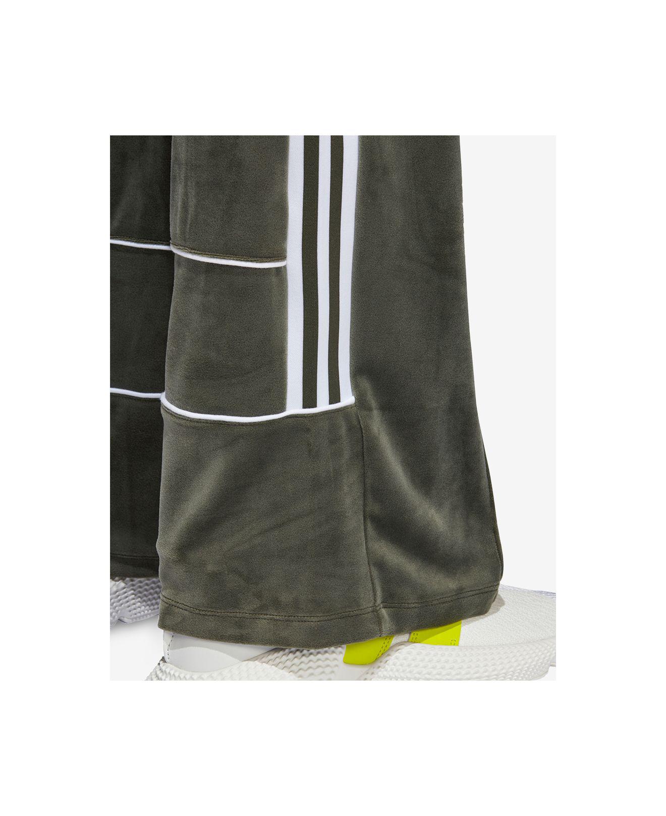 Mappe flåde telex adidas Originals Velvet Three-stripe Track Pants in Green | Lyst