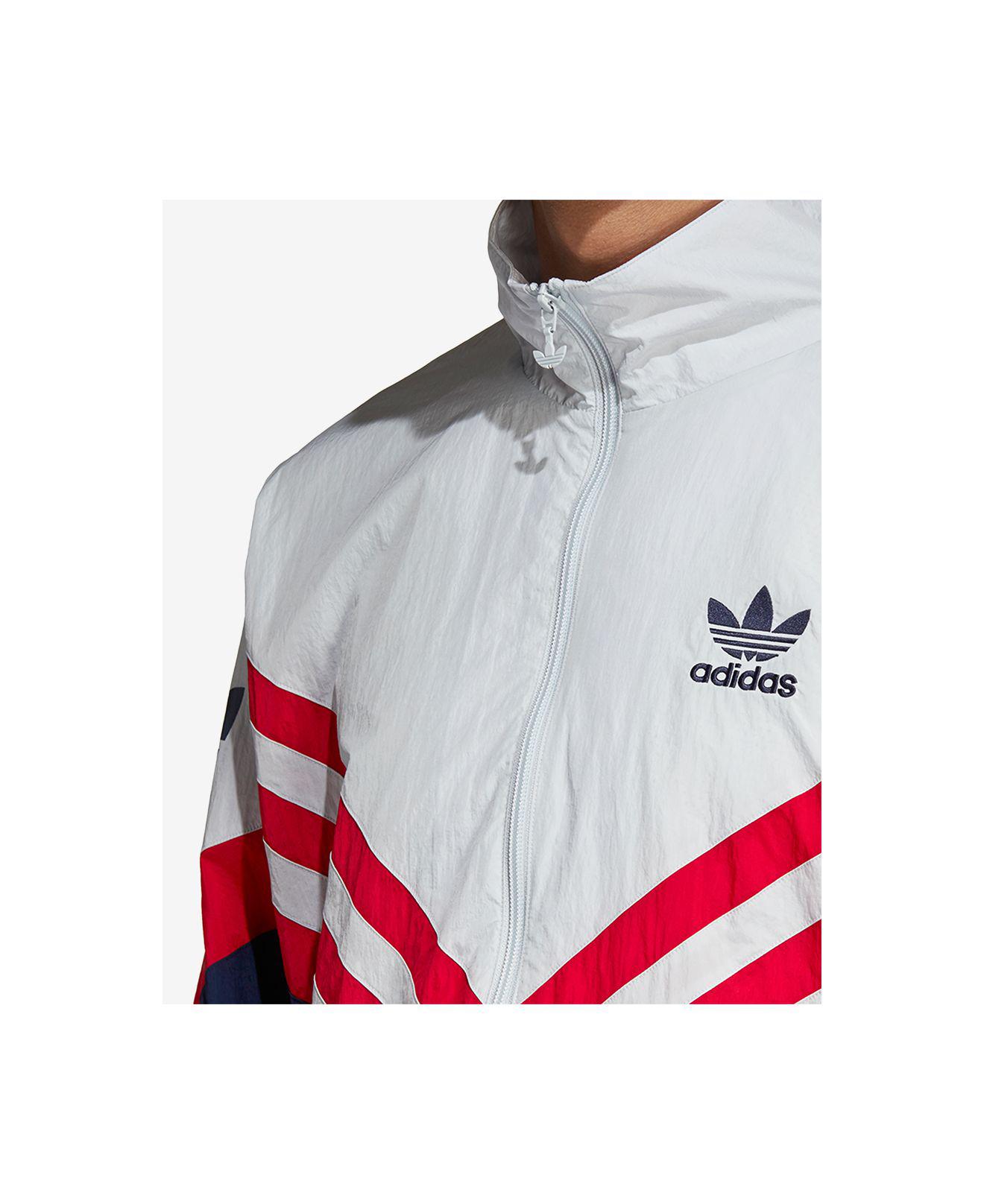 adidas men's originals sportive colorblocked track jacket
