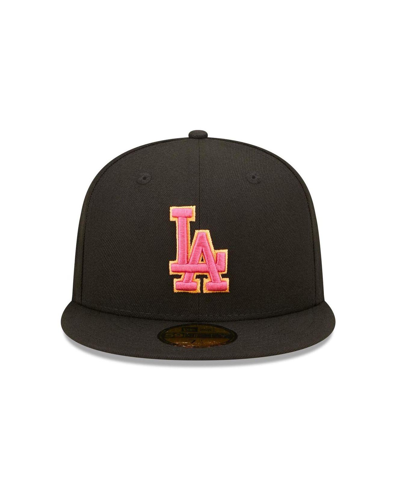KTZ Black Los Angeles Dodgers Summer Sherbet 59fifty Fitted Hat for Men