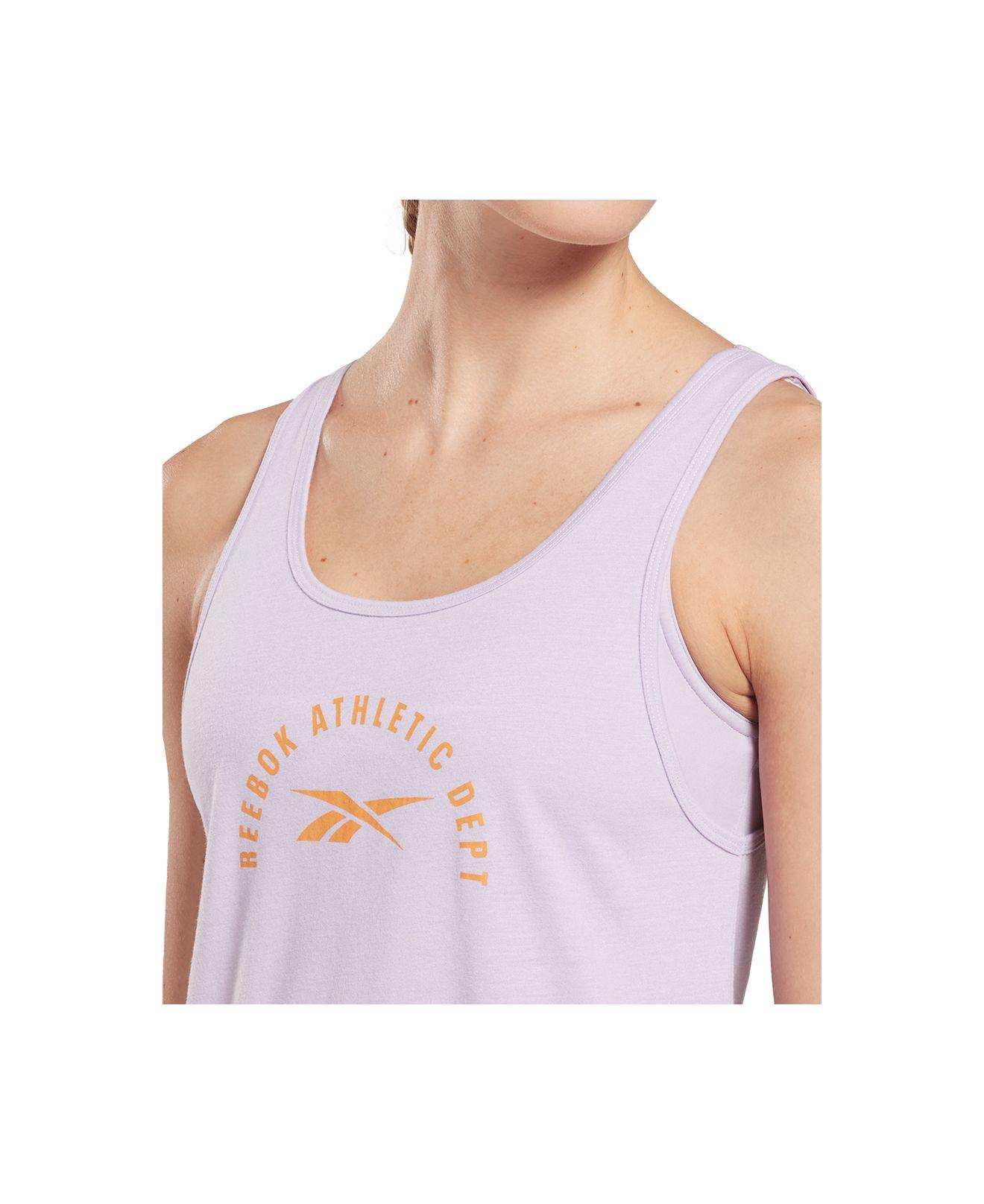Reebok Workout Ready Supremium Graphic Tank Top in Natural | Lyst