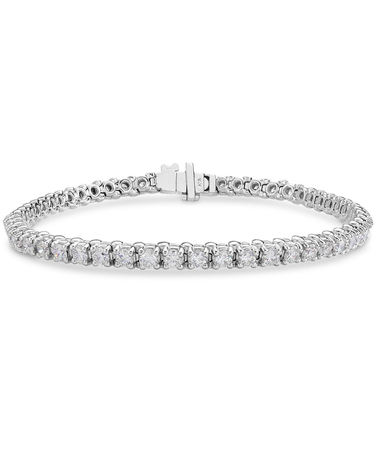 Lyst Macy's Diamond Tennis Bracelet (4 Ct. T.w.) In 14k White Gold in