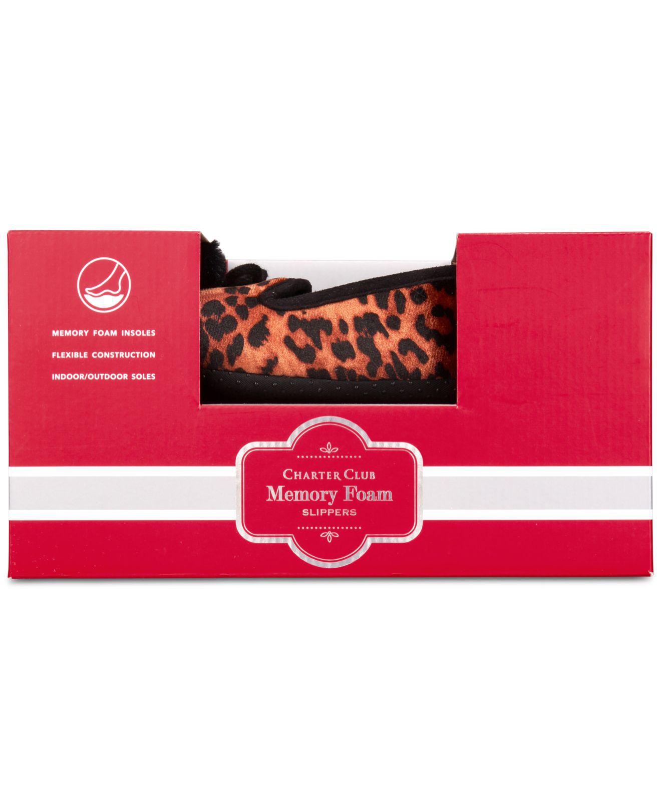 charter club memory foam slippers