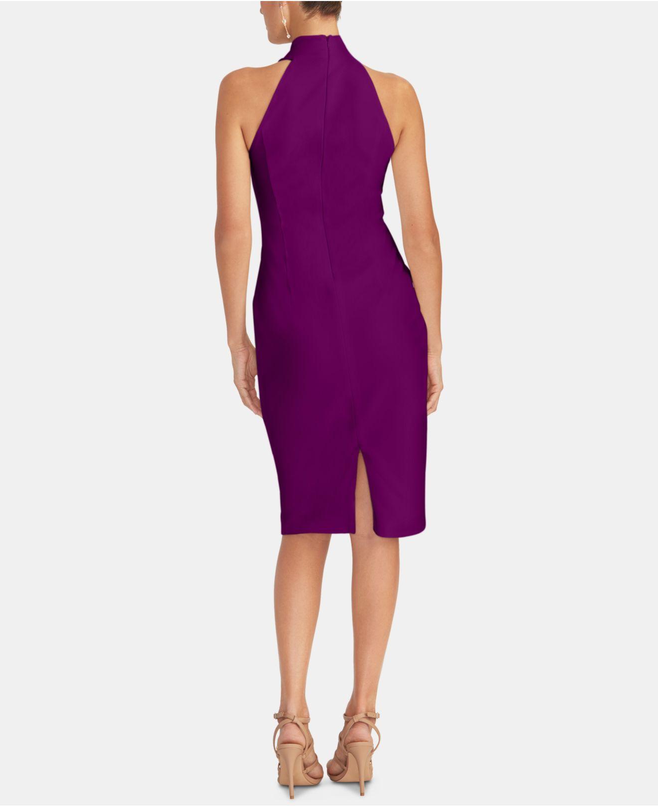 RACHEL Rachel Roy Halter Sheath Dress in Purple | Lyst