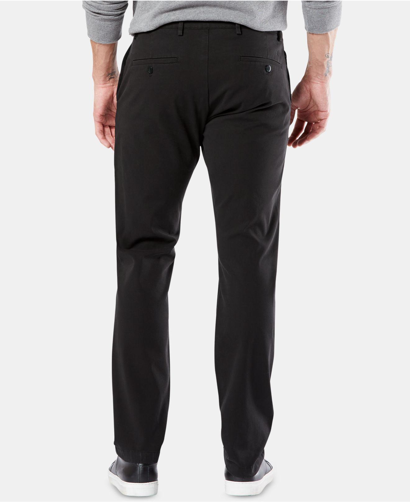 Dockers Cotton Alpha Smart 360 Flex® Slim Fit Chinos in Black for Men ...