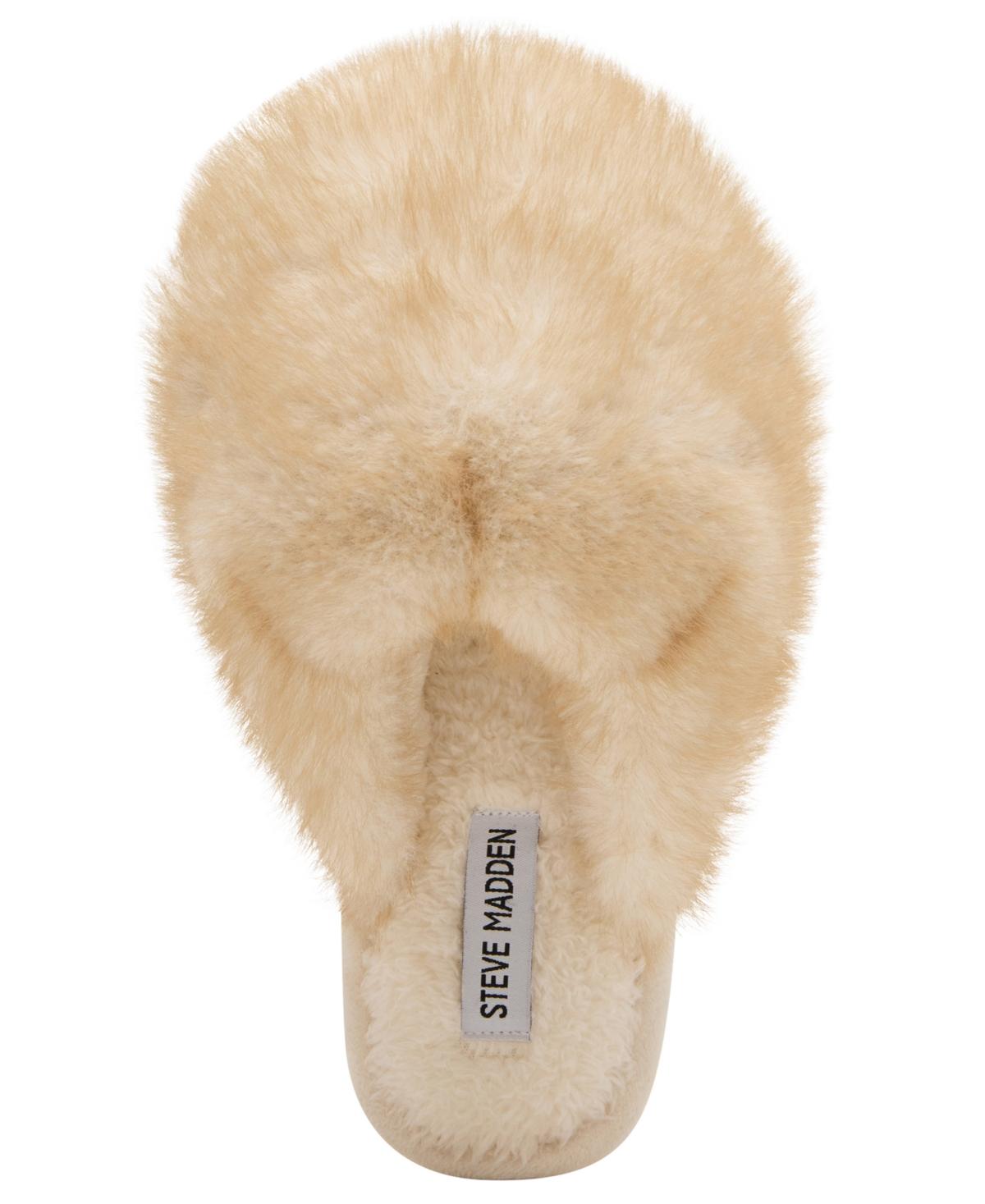 Steve Madden Poof Cozy Slides Slippers in Natural Lyst