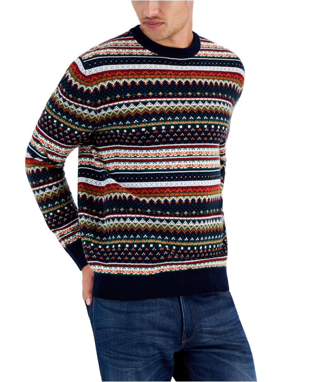 Club Room Dale Fair Isle Sweater, Created For Macy's in Blue for Men | Lyst  Canada