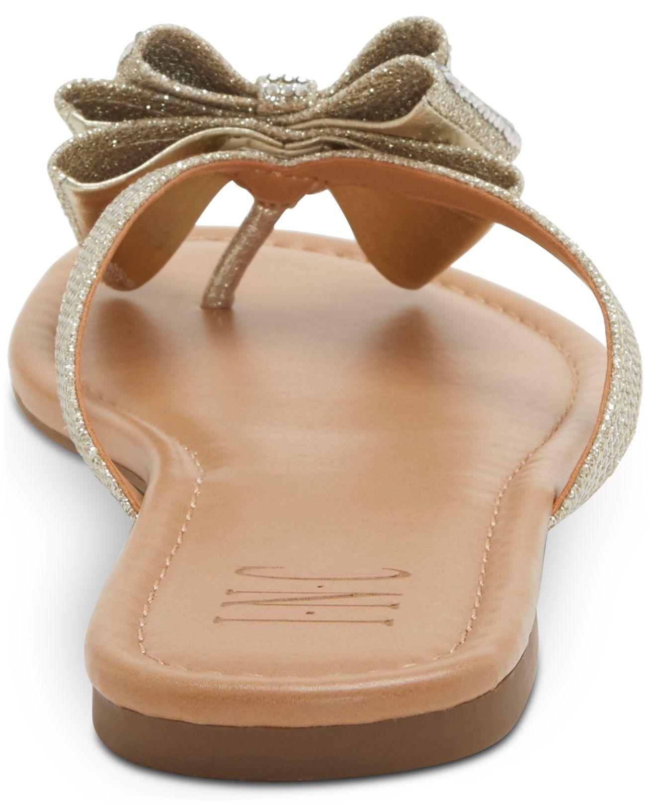 inc international concepts women's mabae bow flat sandals