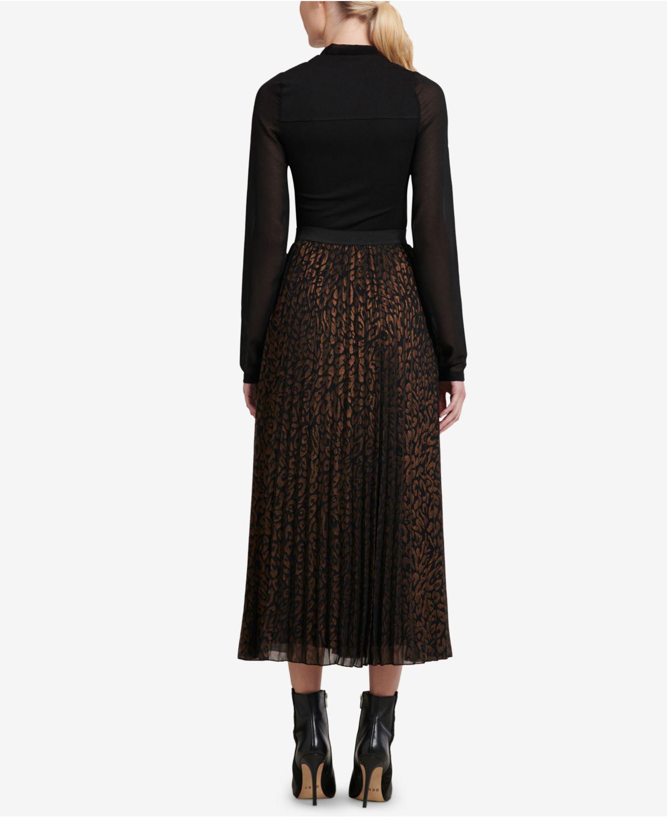 chiffon leopard print skirt