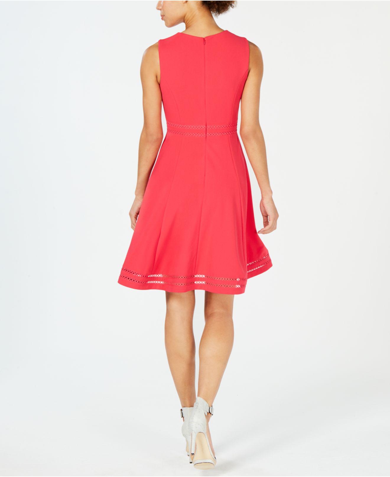 calvin klein illusion trim fit and flare