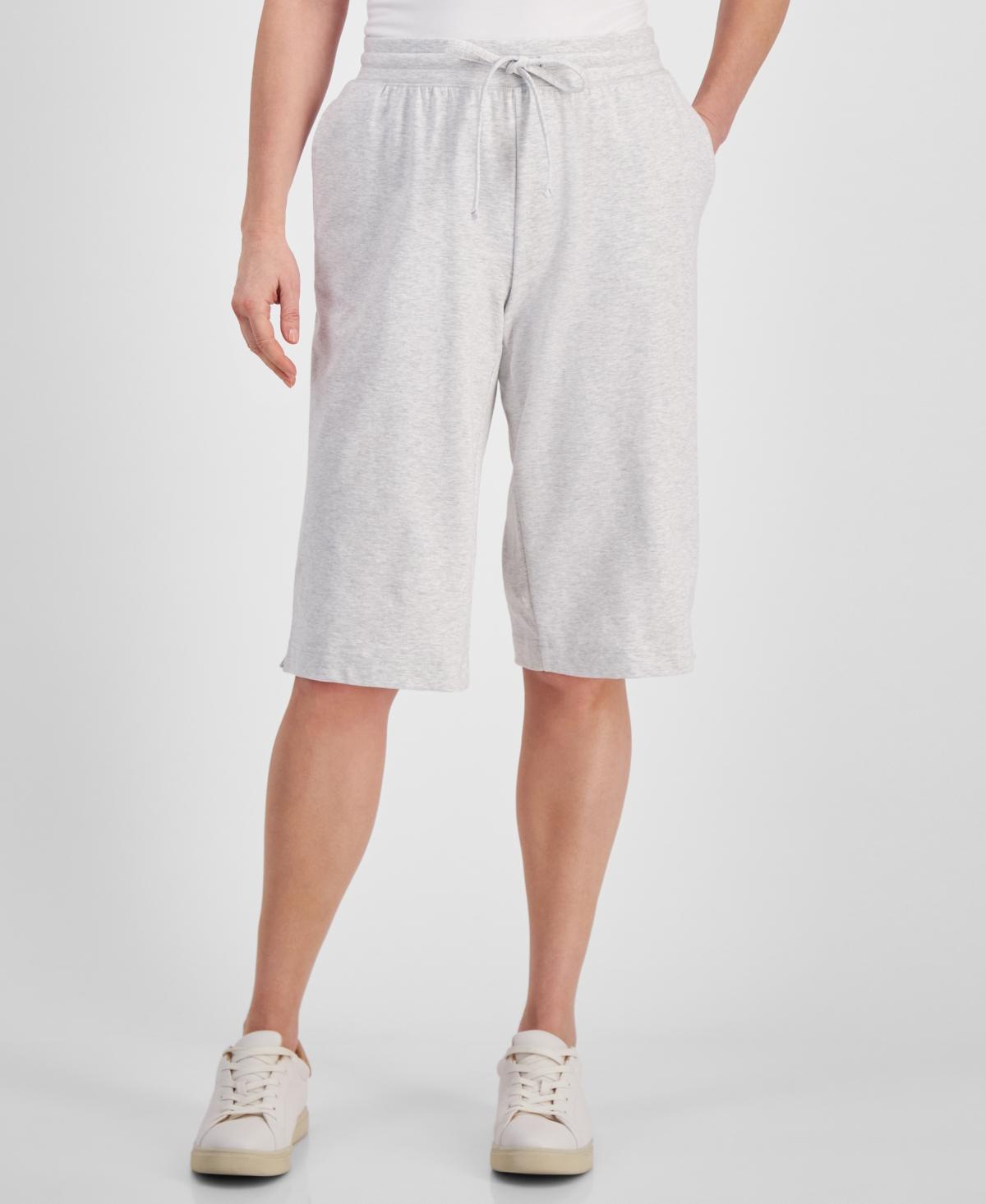 Style & Co. Mid Rise Sweatpant Bermuda Shorts in Gray Lyst