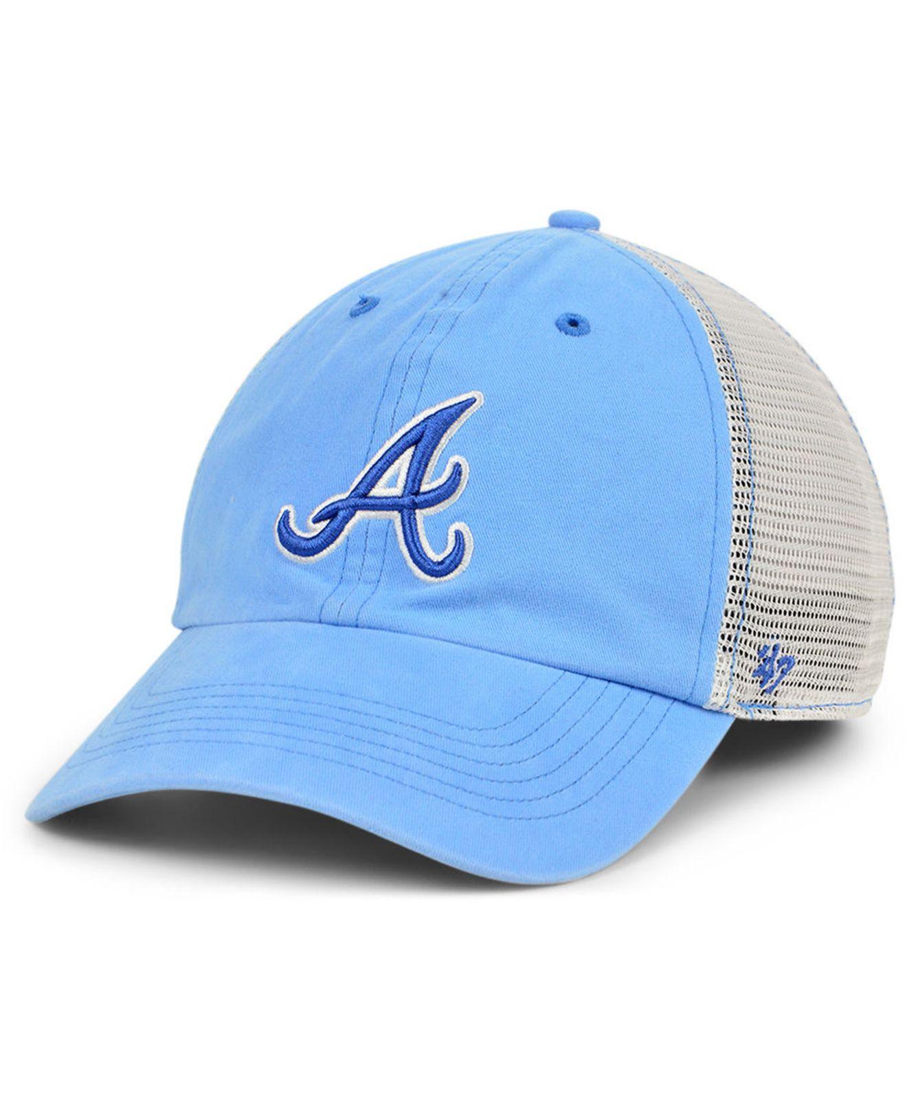 47 Brand Atlanta Braves Boathouse Mesh Clean Up Cap in Blue for Men
