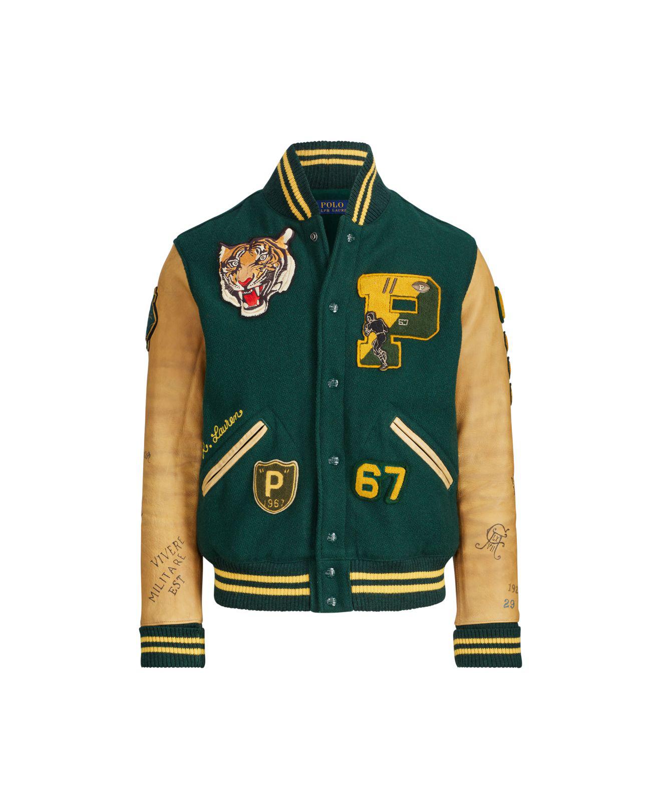 ralph lauren varsity jacket mens