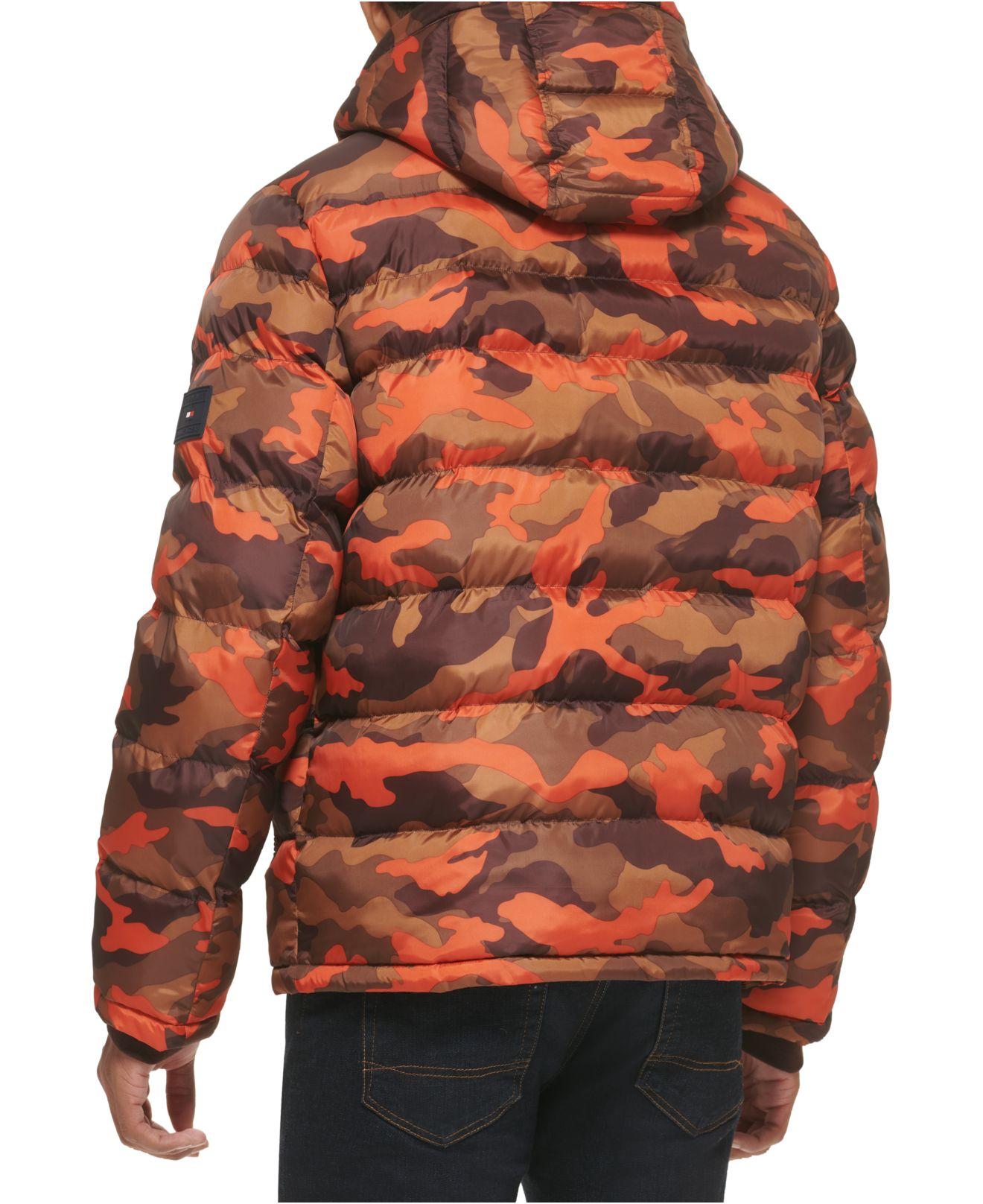 Tommy Hilfiger Quilted Puffer Jacket, Created For Macy's in Orange for Men  | Lyst
