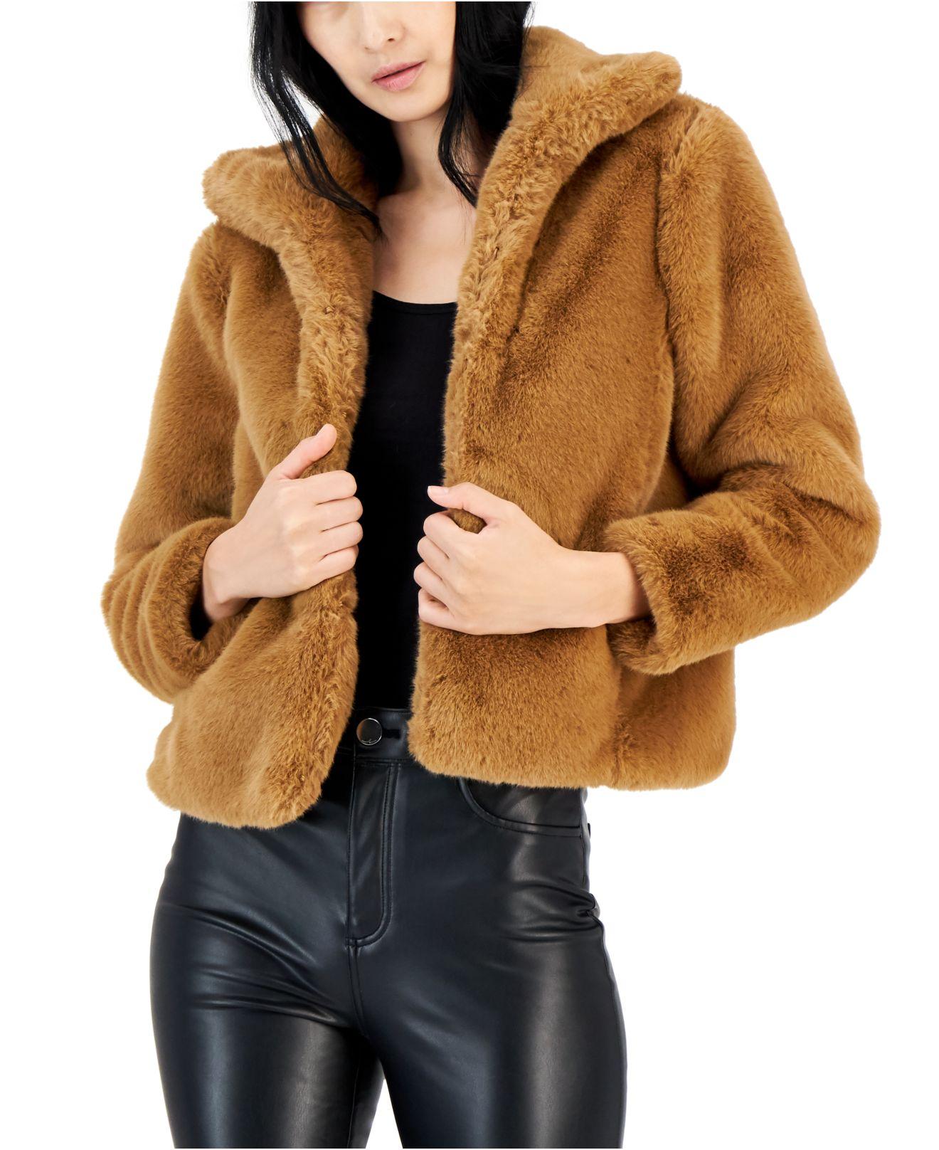 INC International Concepts Petite Cropped Faux-fur Jacket, Created For ...