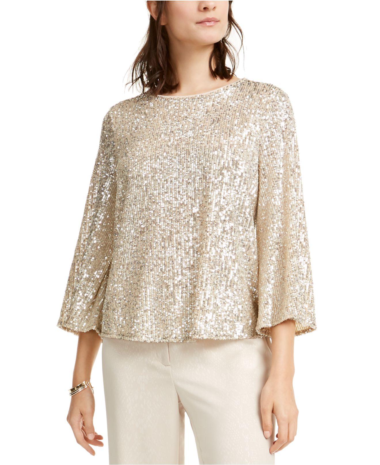 macys bell sleeve tops