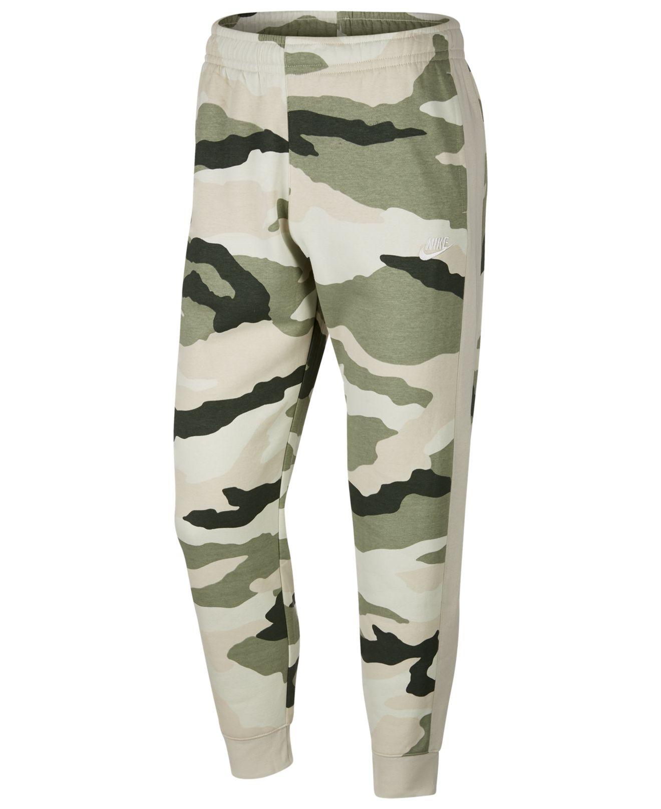 nike men's sportswear club fleece camo joggers