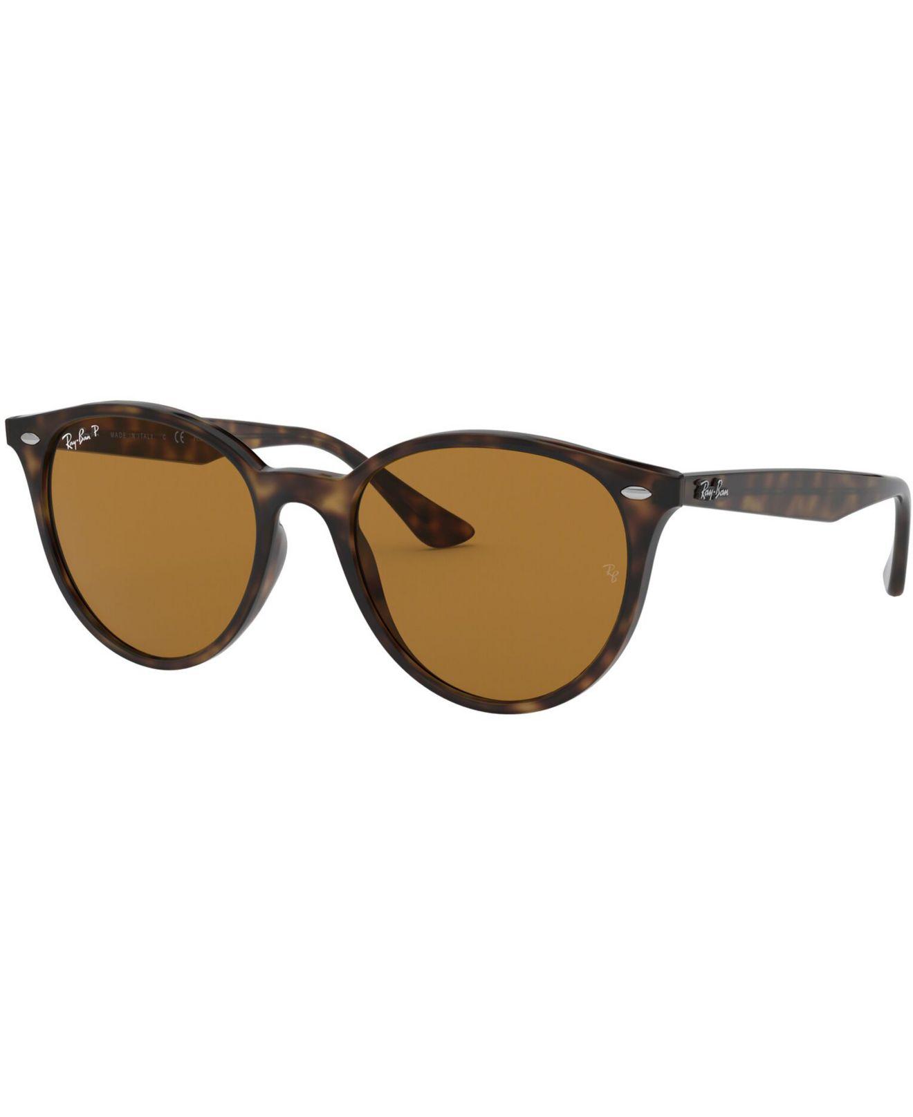 Ray Ban Polarized Sunglasses Rb4305 53 In Brown Lyst