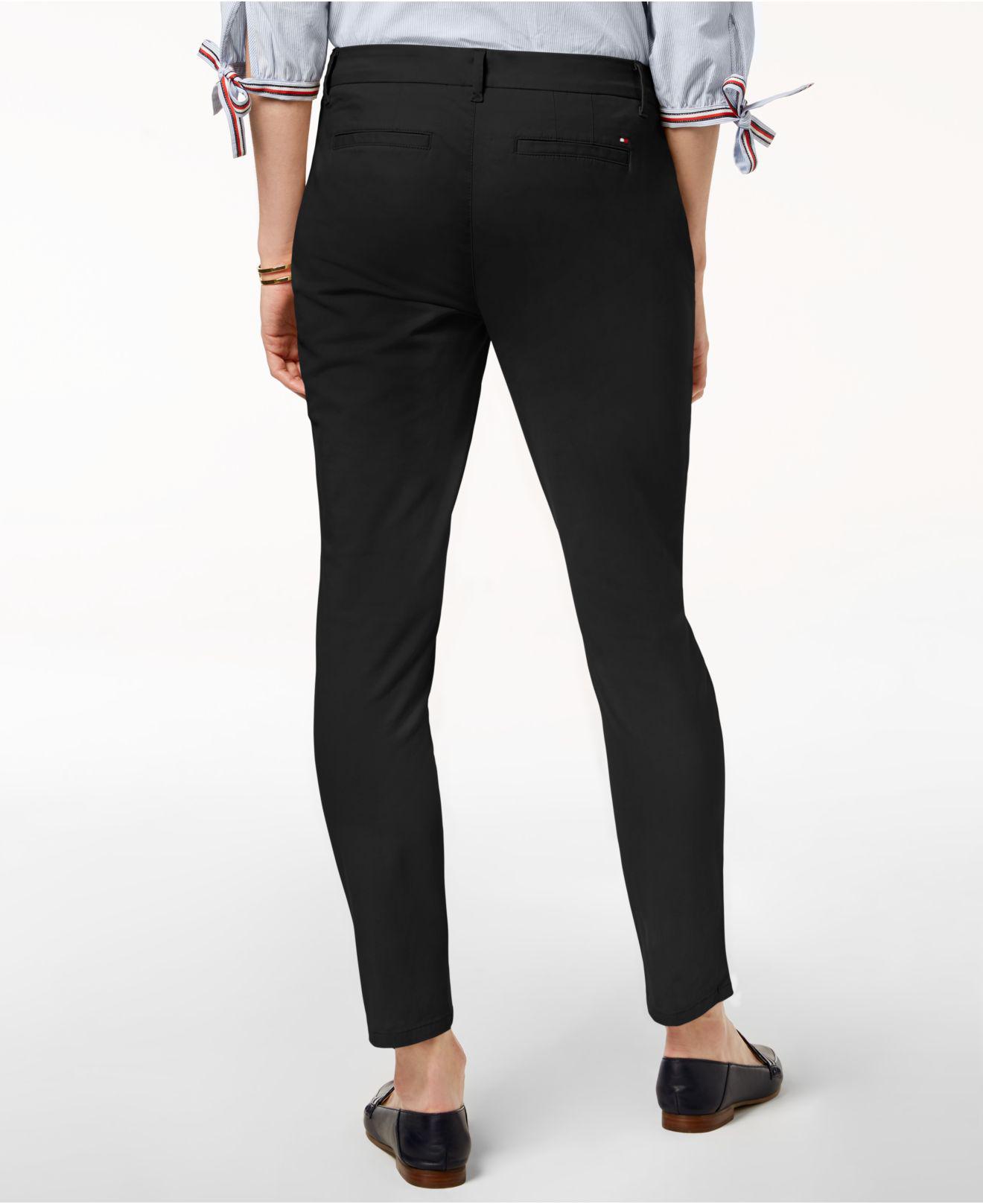 Tommy Hilfiger Cotton Skinny Chino Pants, Created For Macy's in Black