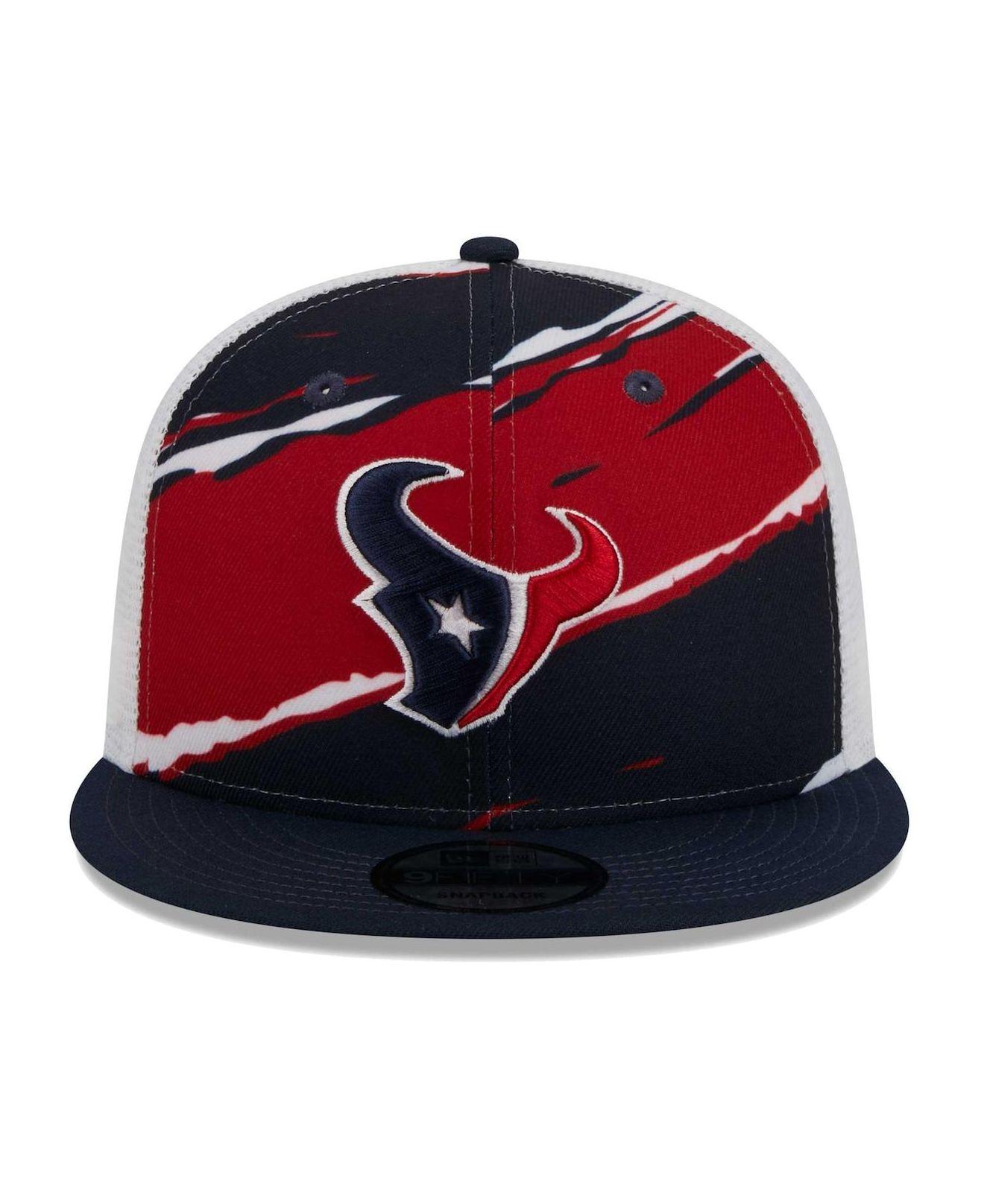 Houston Texans New Era Retro Title 9FIFTY Snapback Hat - White/Navy