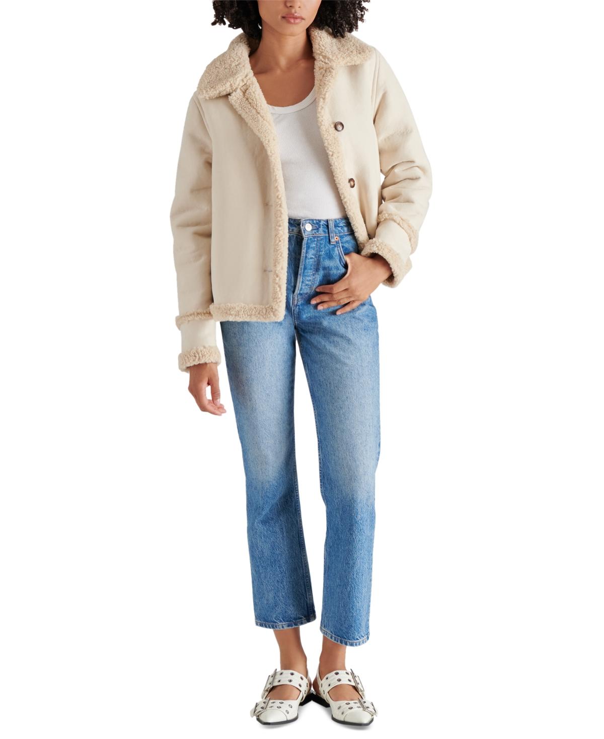 Steve Madden Miel Faux Sherpa Lined Jacket in Natural Lyst