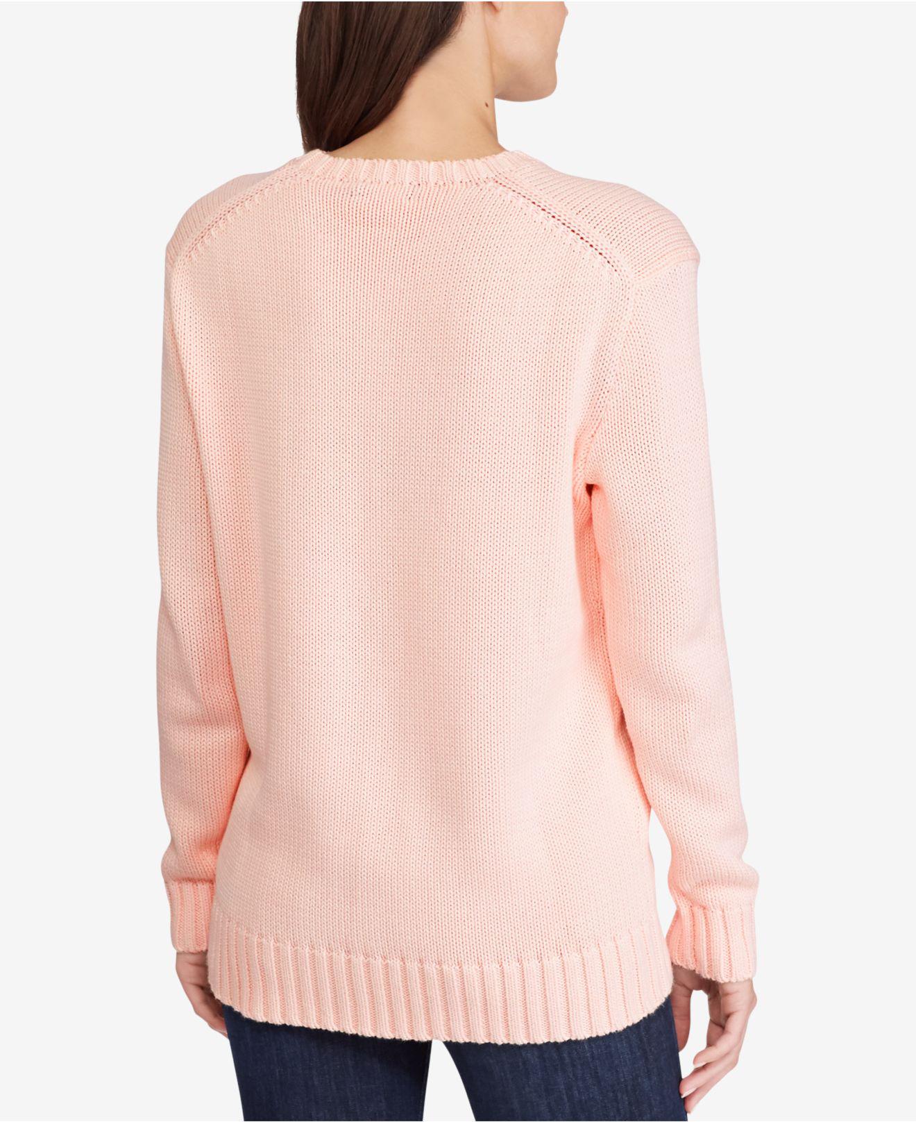 pink pony flag cotton jumper