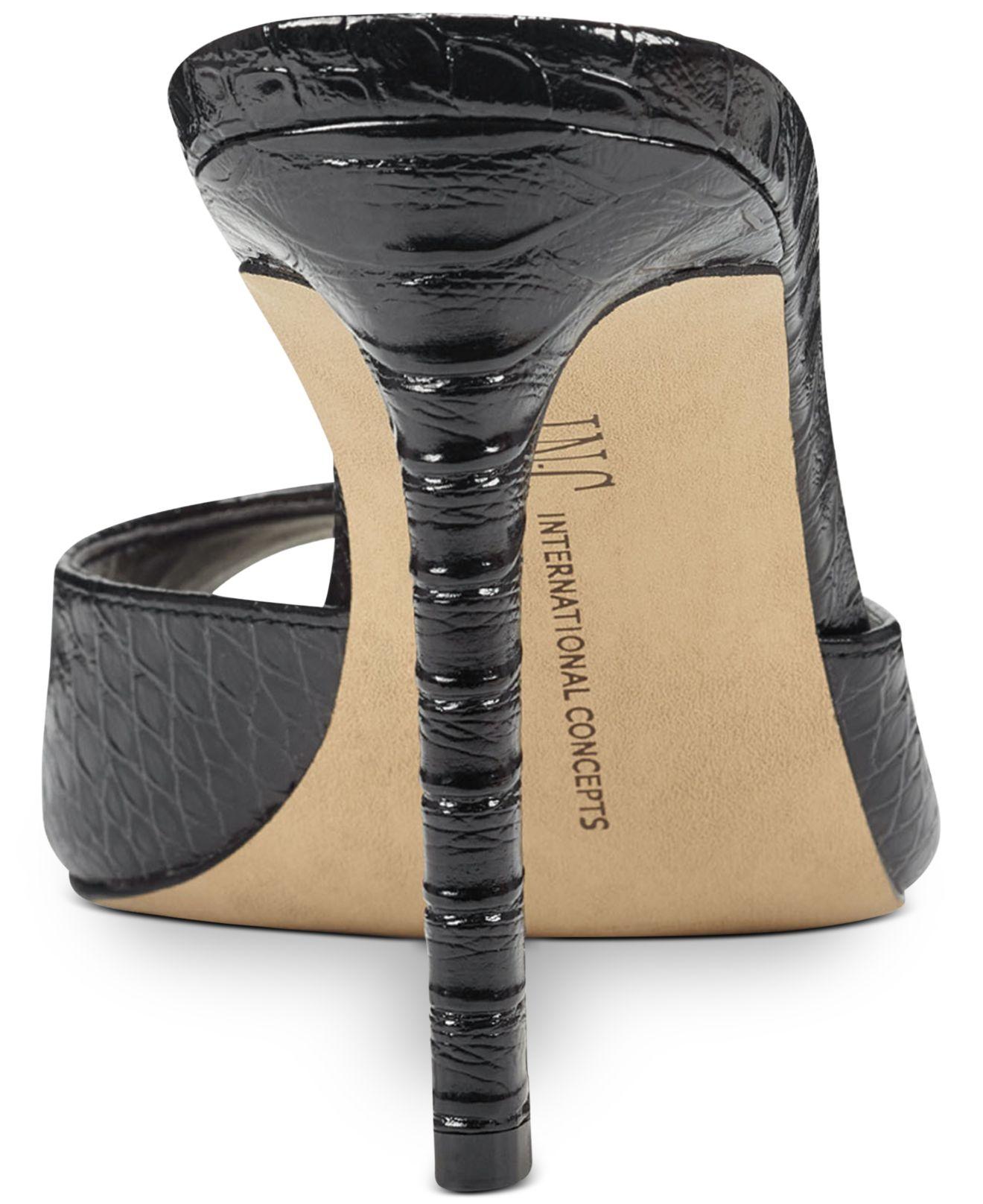 INC International Concepts Amra Dress Slide Sandals Created For Macy s in Black Lyst
