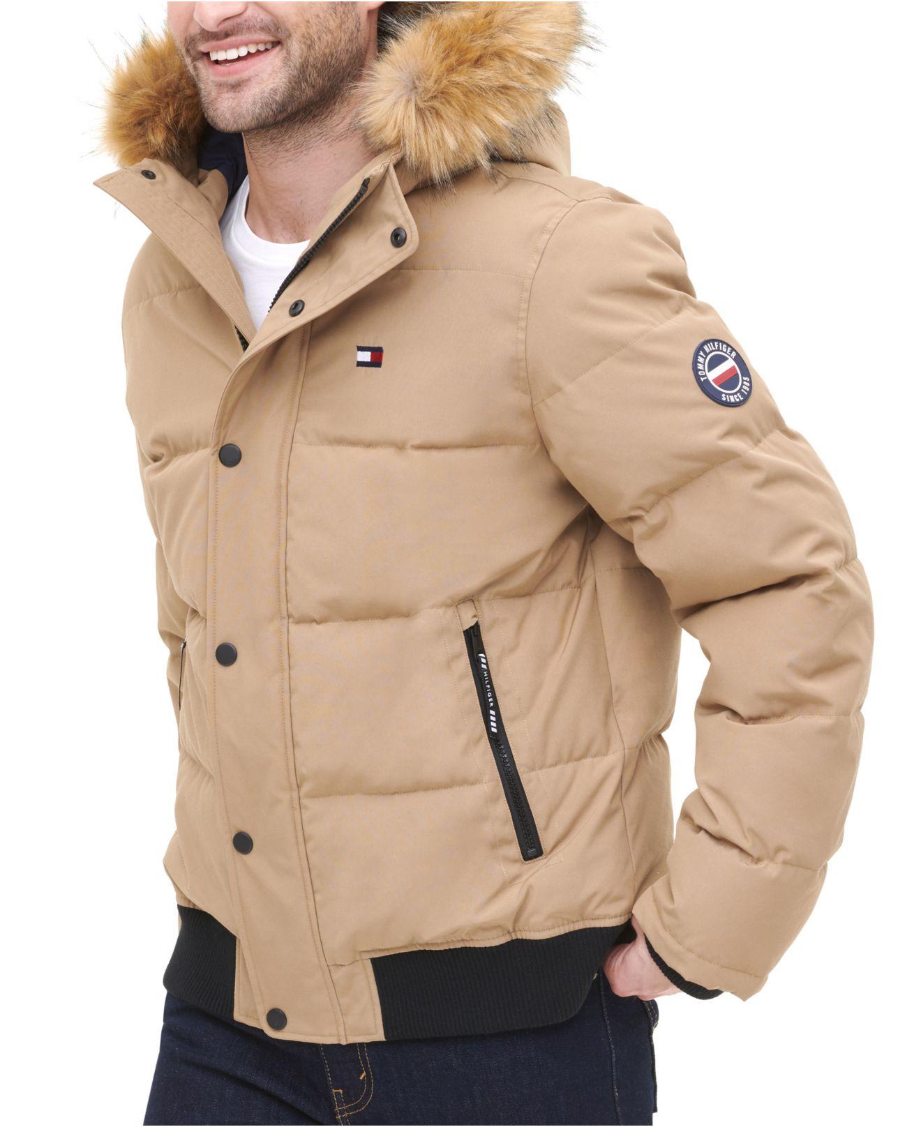Tommy Hilfiger Short Snorkel Coat, Created For Macy's in Khaki (Natural