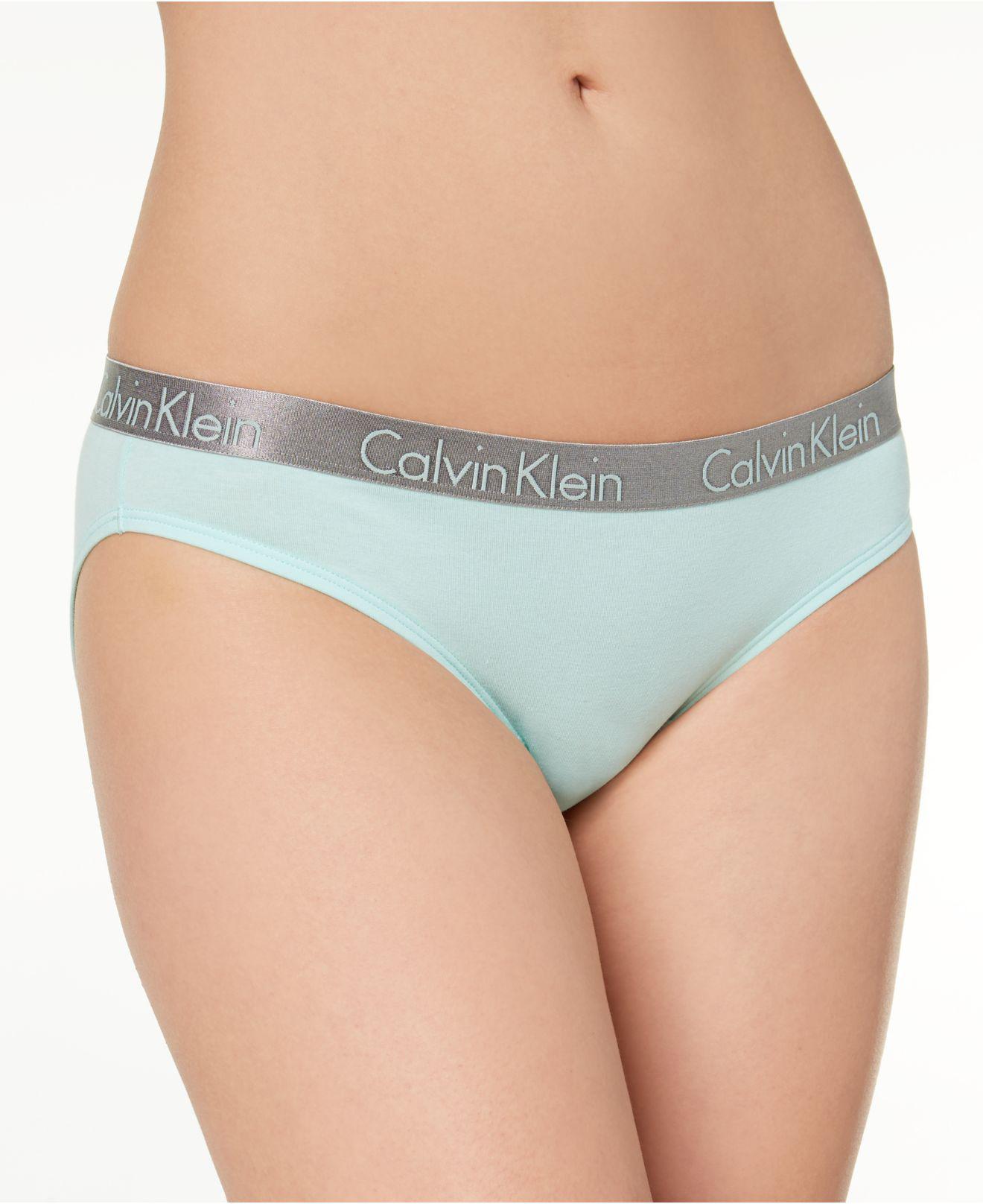 Calvin Klein Radiant Cotton Bikini Qd3540 in Blue - Lyst