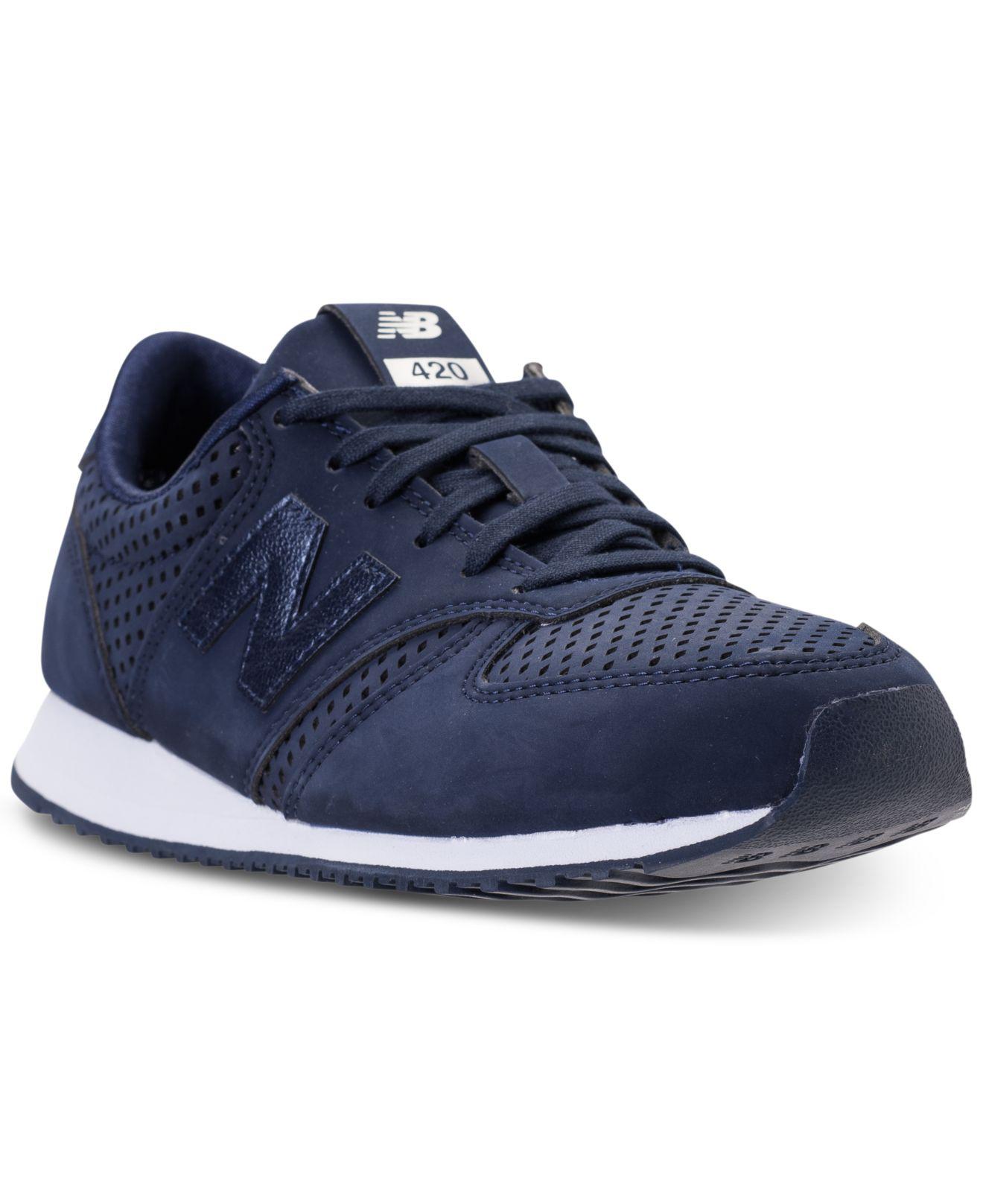 New Balance Suede Women's 420 Casual Sneakers From Finish Line in Navy ...