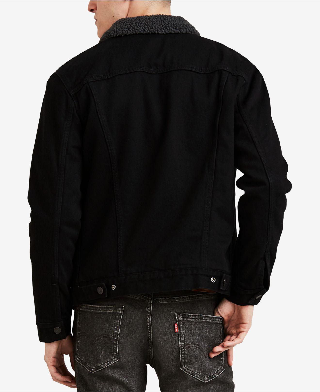 Duvall Black Sherpa Trucker Jacket for 
