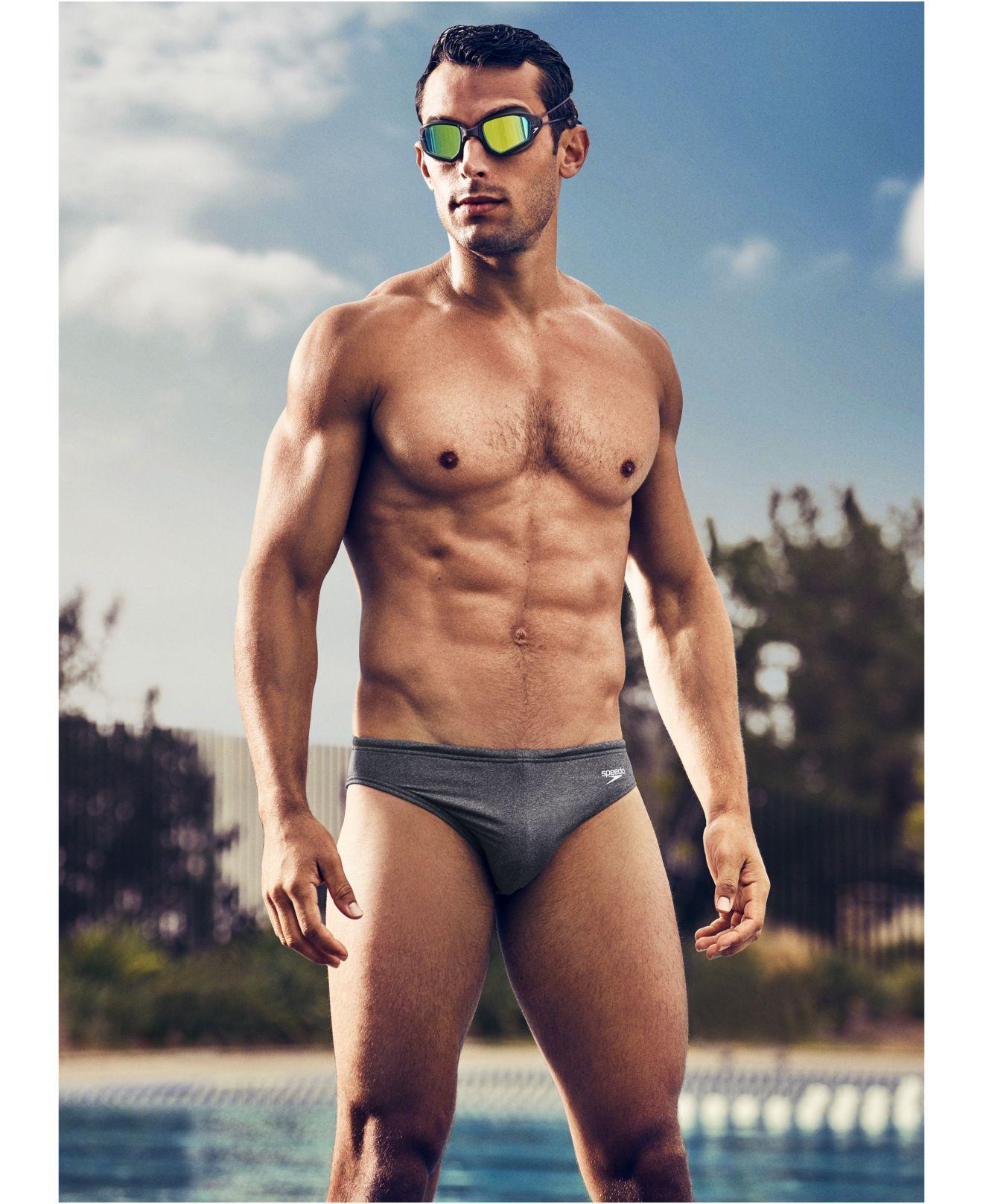 Speedo Synthetic Swimwear, Solar 1'' Swim Briefs in Heather Grey (Gray) for  Men - Lyst