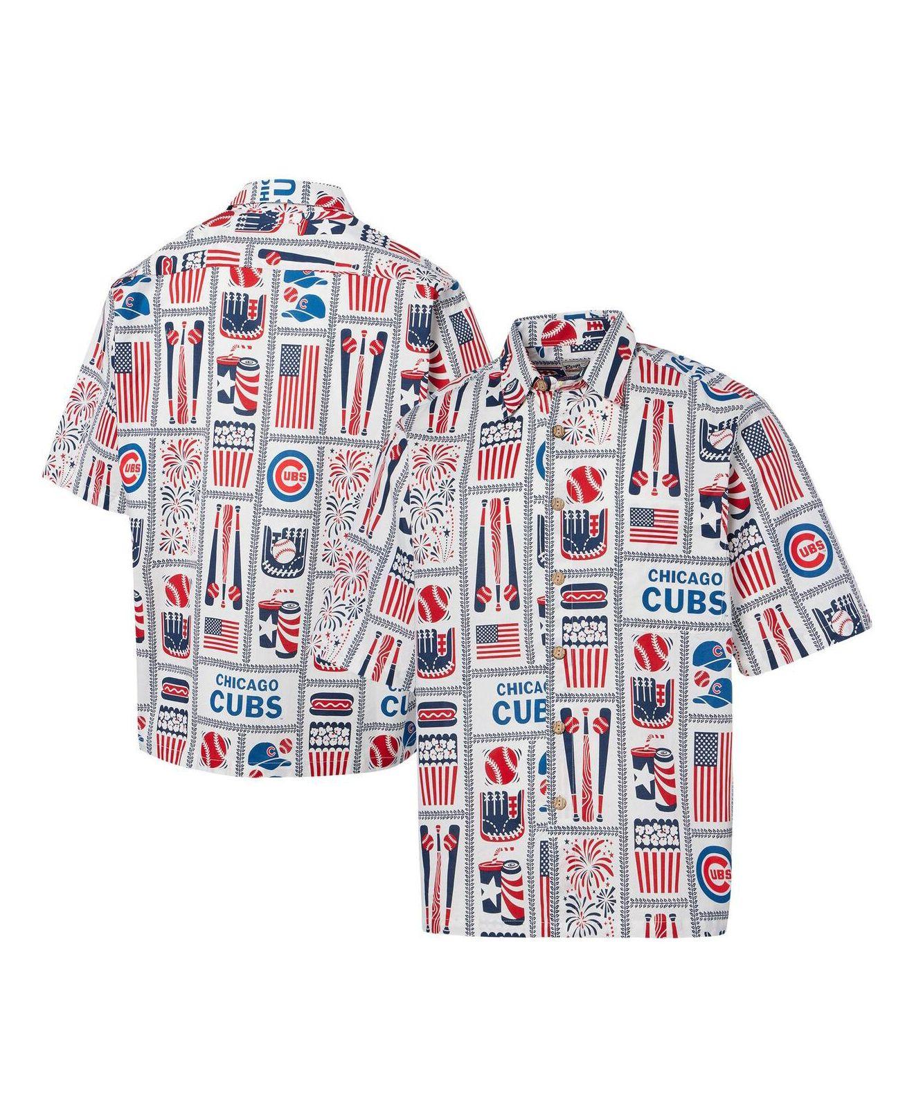 Reyn Spooner White Chicago Cubs Americana Button-up Shirt in Red for ...