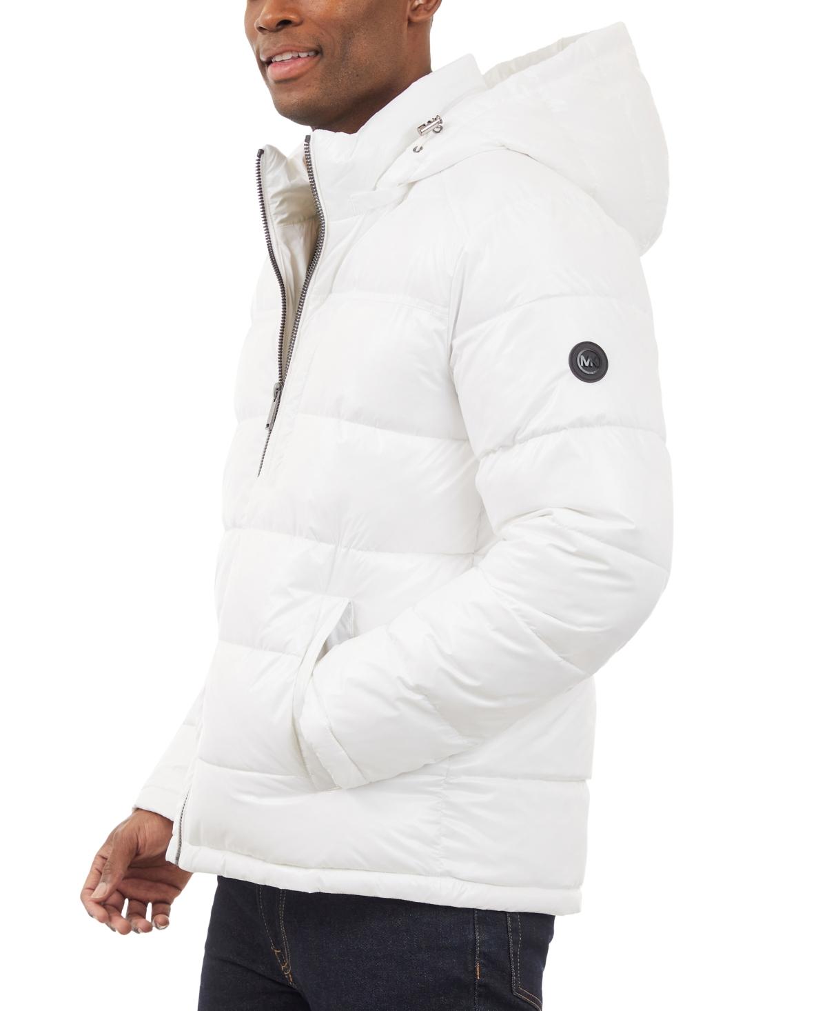 Michael Kors Shine Puffer Jacket in White for Men | Lyst