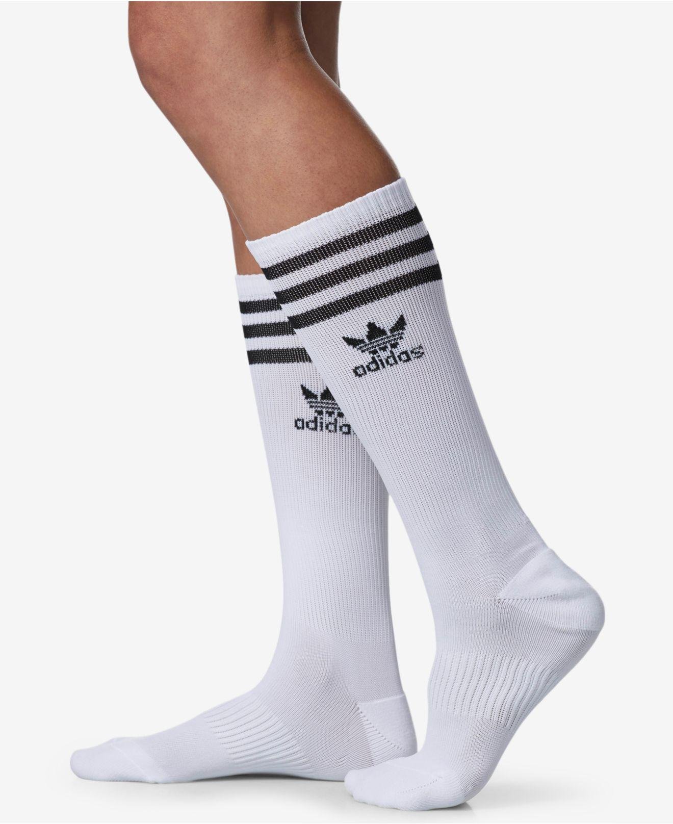 adidas Synthetic Originals Climalite® Roller Knee Socks in White/Black  (White) for Men | Lyst