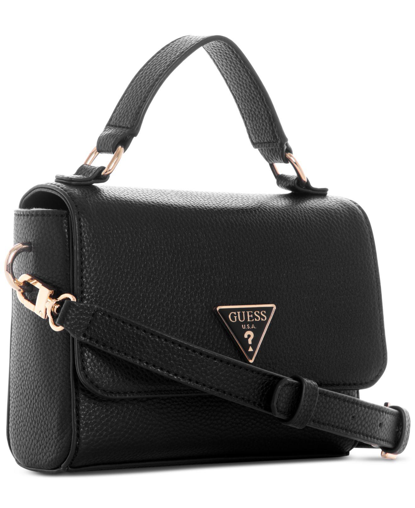 Guess Emiliya Mini Top Handle Crossbody in Black | Lyst