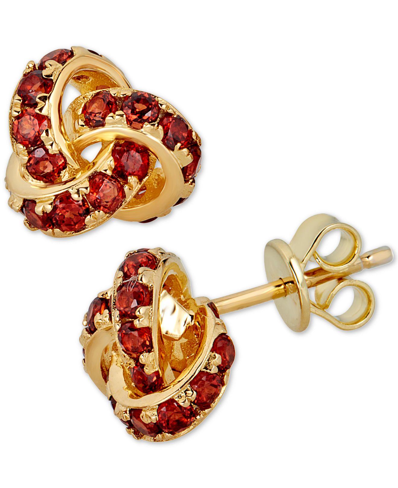 Macys garnet earrings Clearance