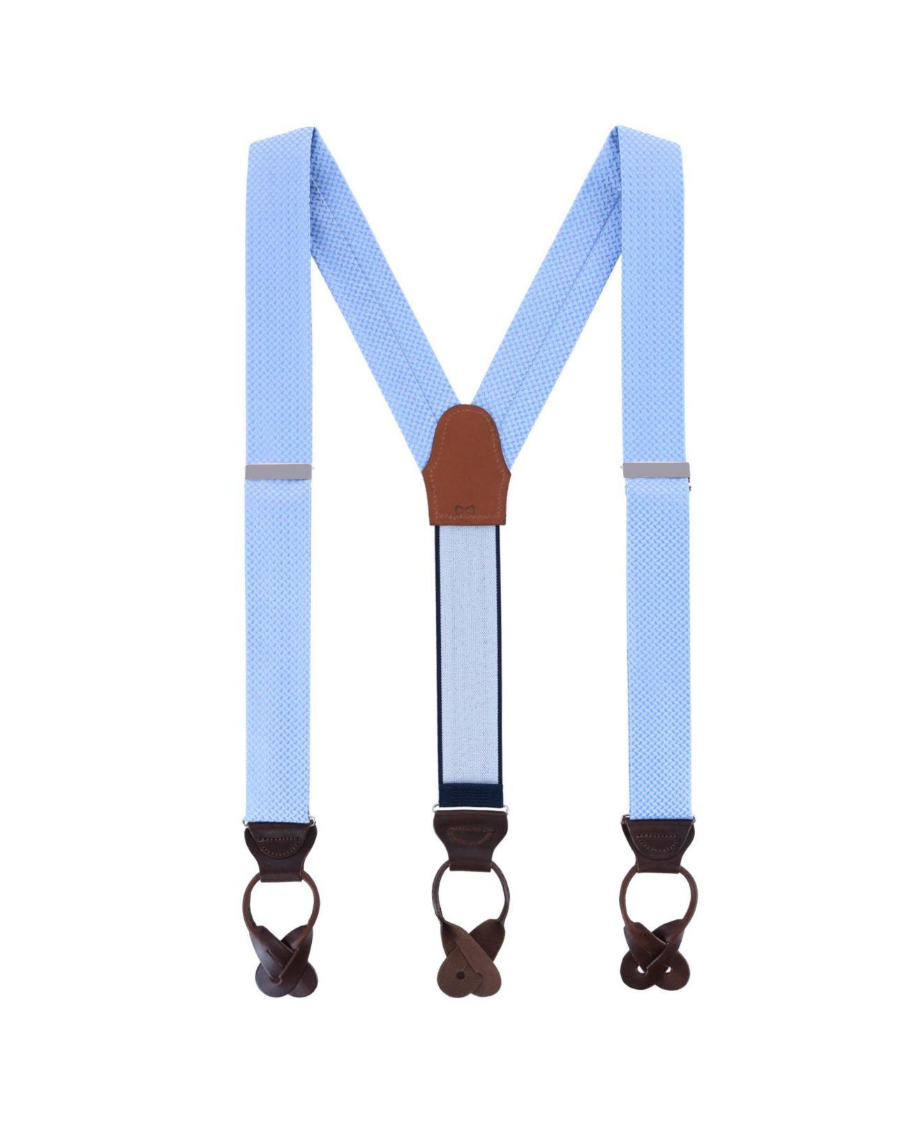Trafalgar Gamma Geometric Pattern Silk Button End Suspenders in Blue for Men Lyst
